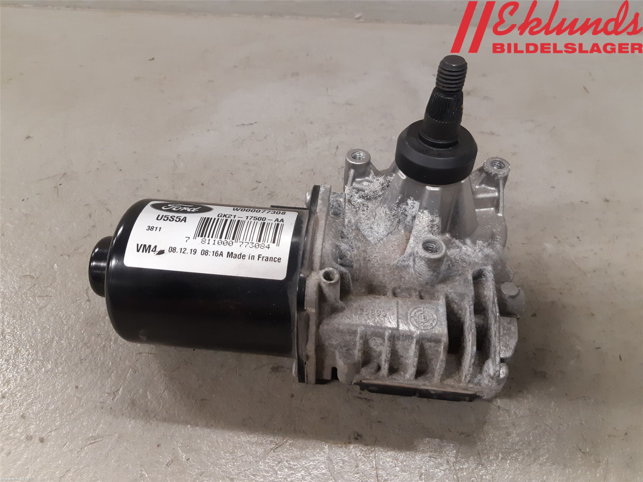 Ford TRANSIT/TOURNEO CUSTOM 13-24 Torkarmotor Vindruta