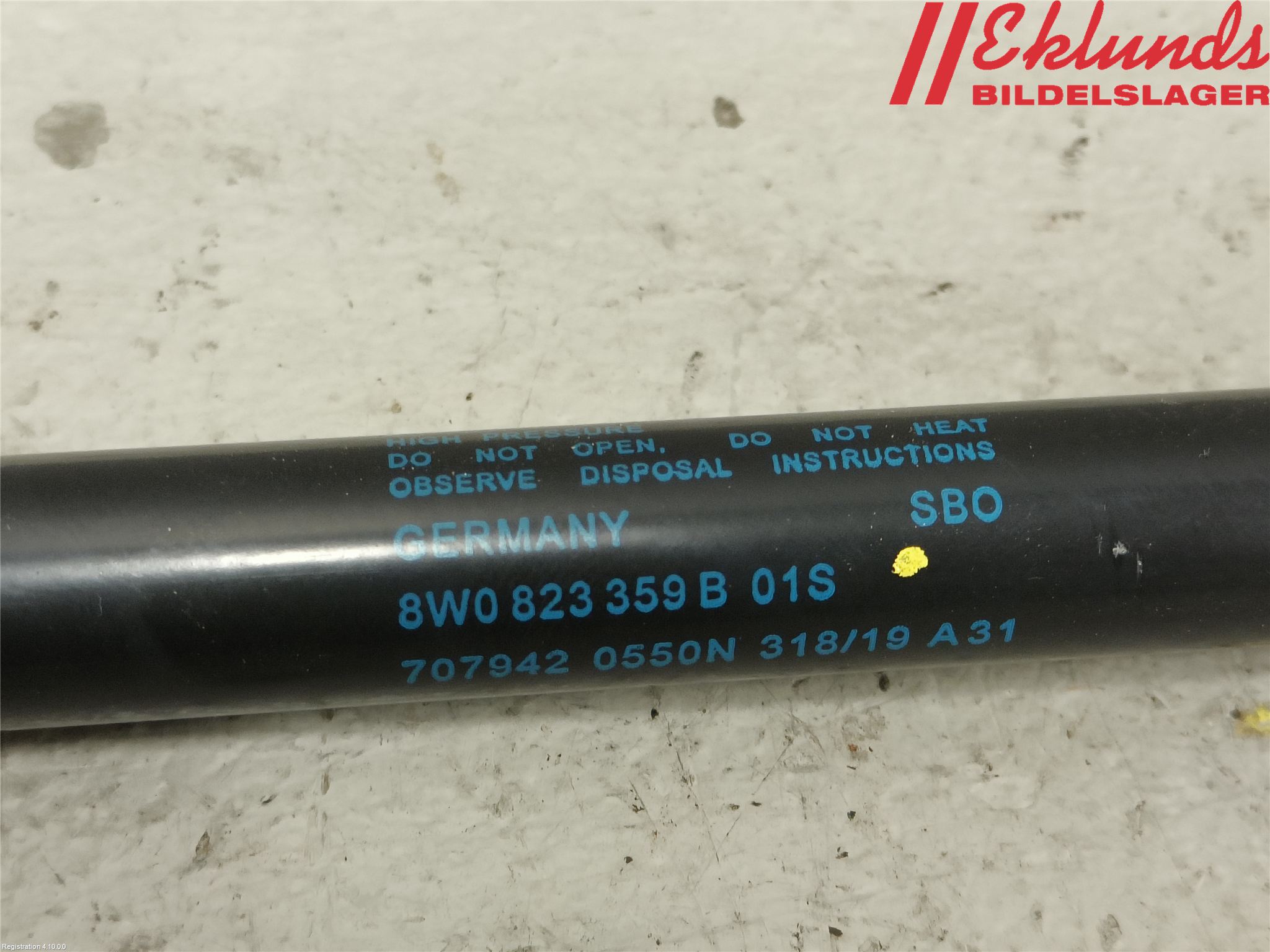 Audi A4/S4 B9 20- Gasfjäder Motorhuv