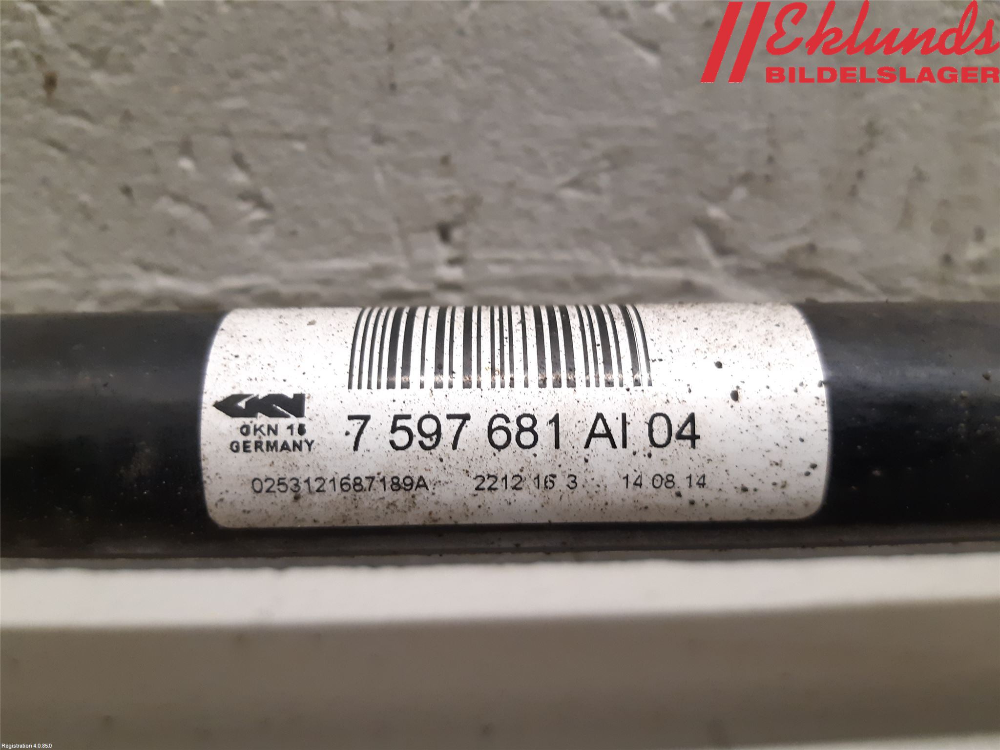 BMW 4 F32/F33/F82/F83 13-20 Drivaxel Bak Vänster