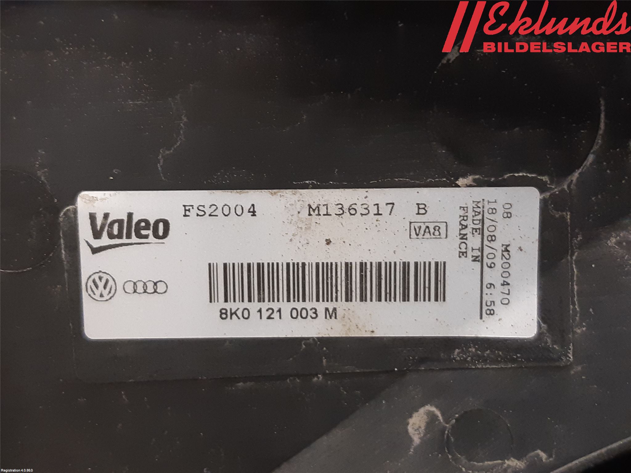 Audi A4/S4 08-11 Kylfläkt El