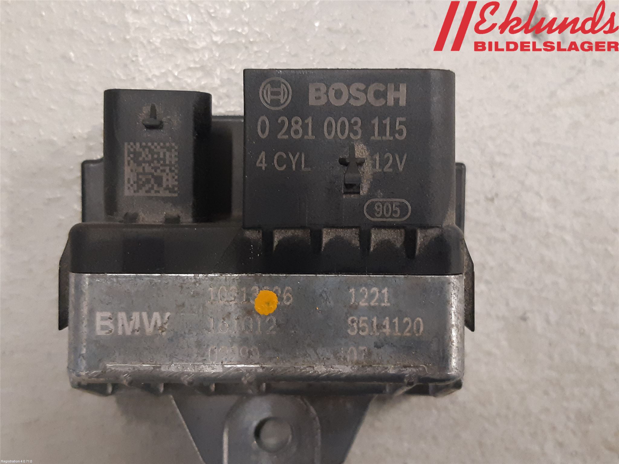 BMW 3 F30/F31/F80 12-19 Relä Glödning Diesel