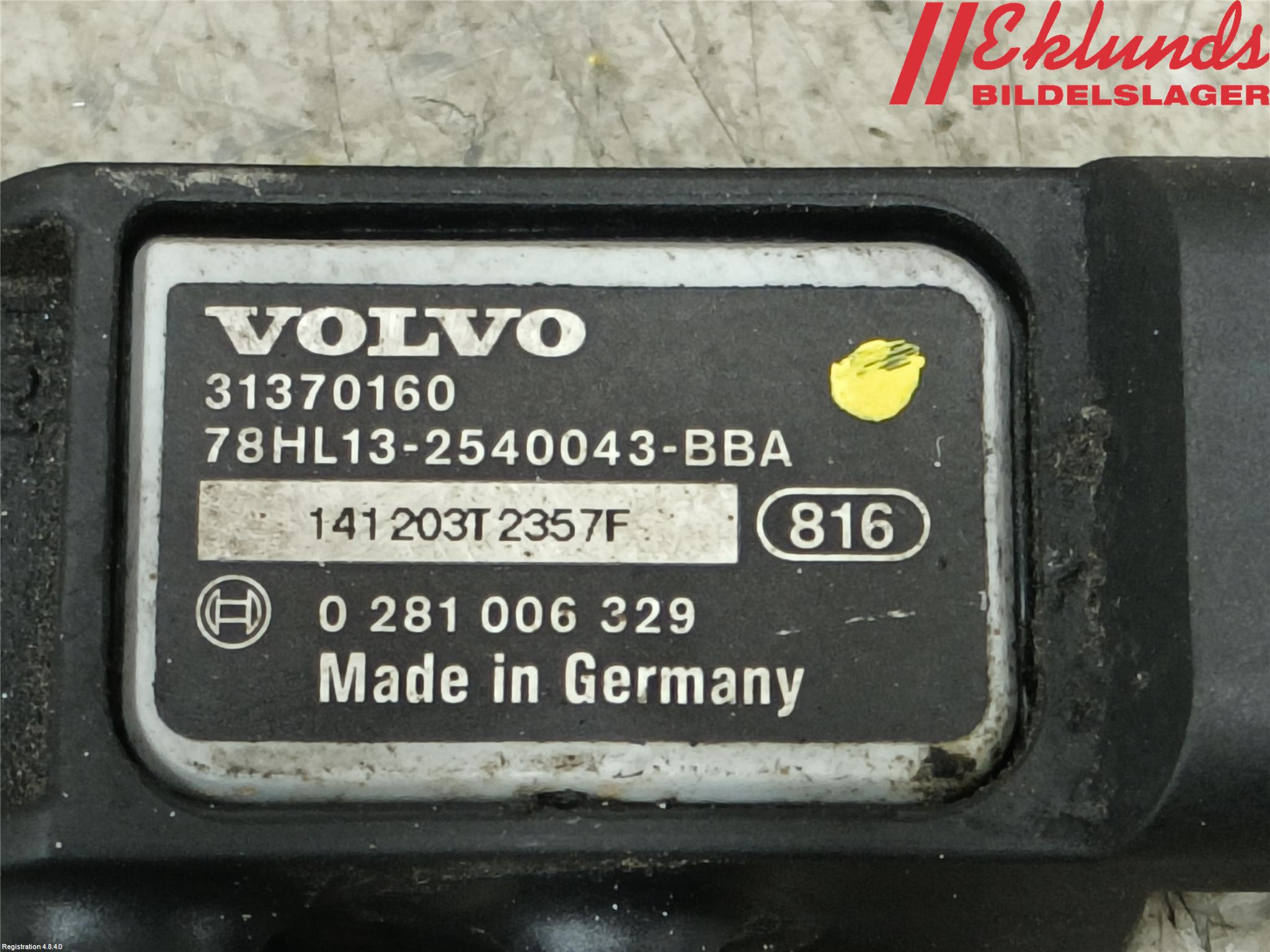 Volvo V60 14-18 Givare Temp-Tryck Avgas