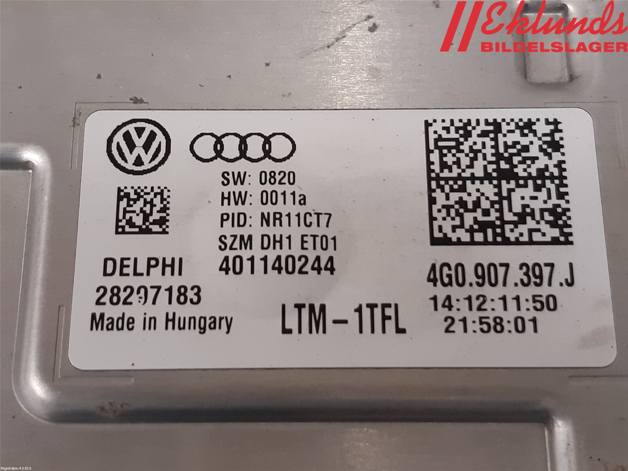 Volkswagen VW PASSAT CC 08-16 Styrenhet Strålkastare