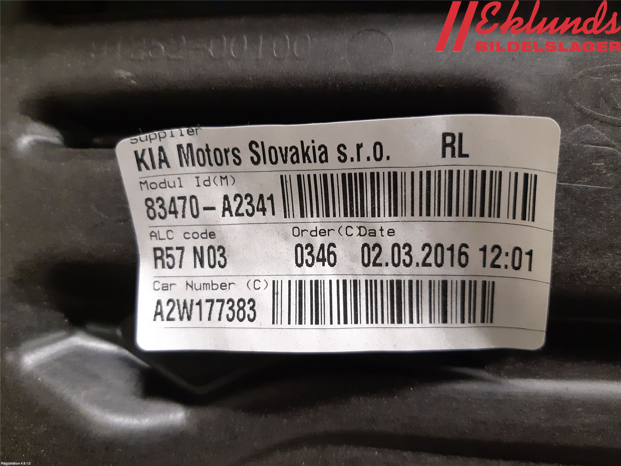 Kia CEED 12-18 Fönsterhiss El Kompl