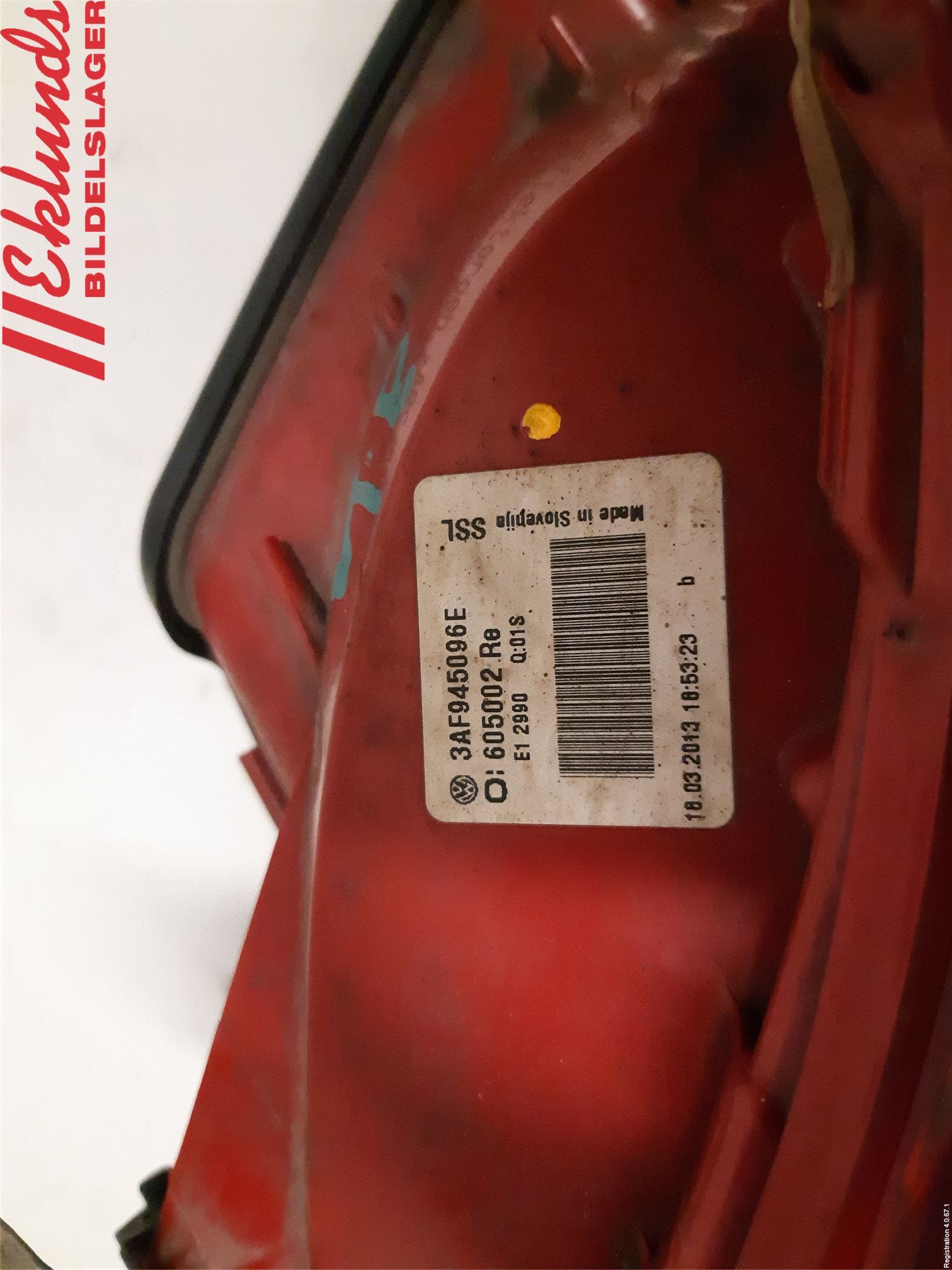 Volkswagen VW PASSAT 11-14 Bakljus Höger