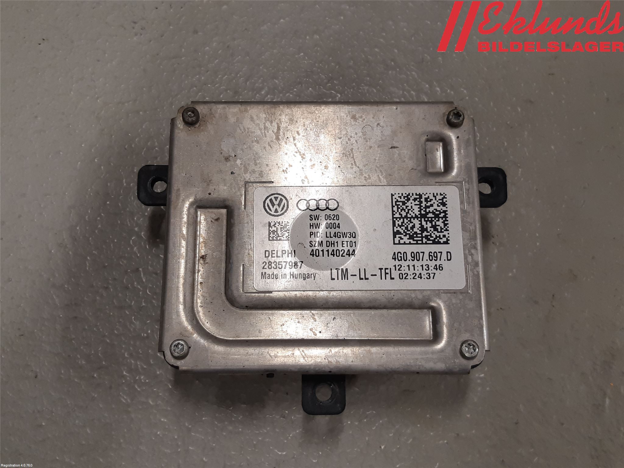 Audi A6/S6 4G 11-18 Styrenhet Strålkastare