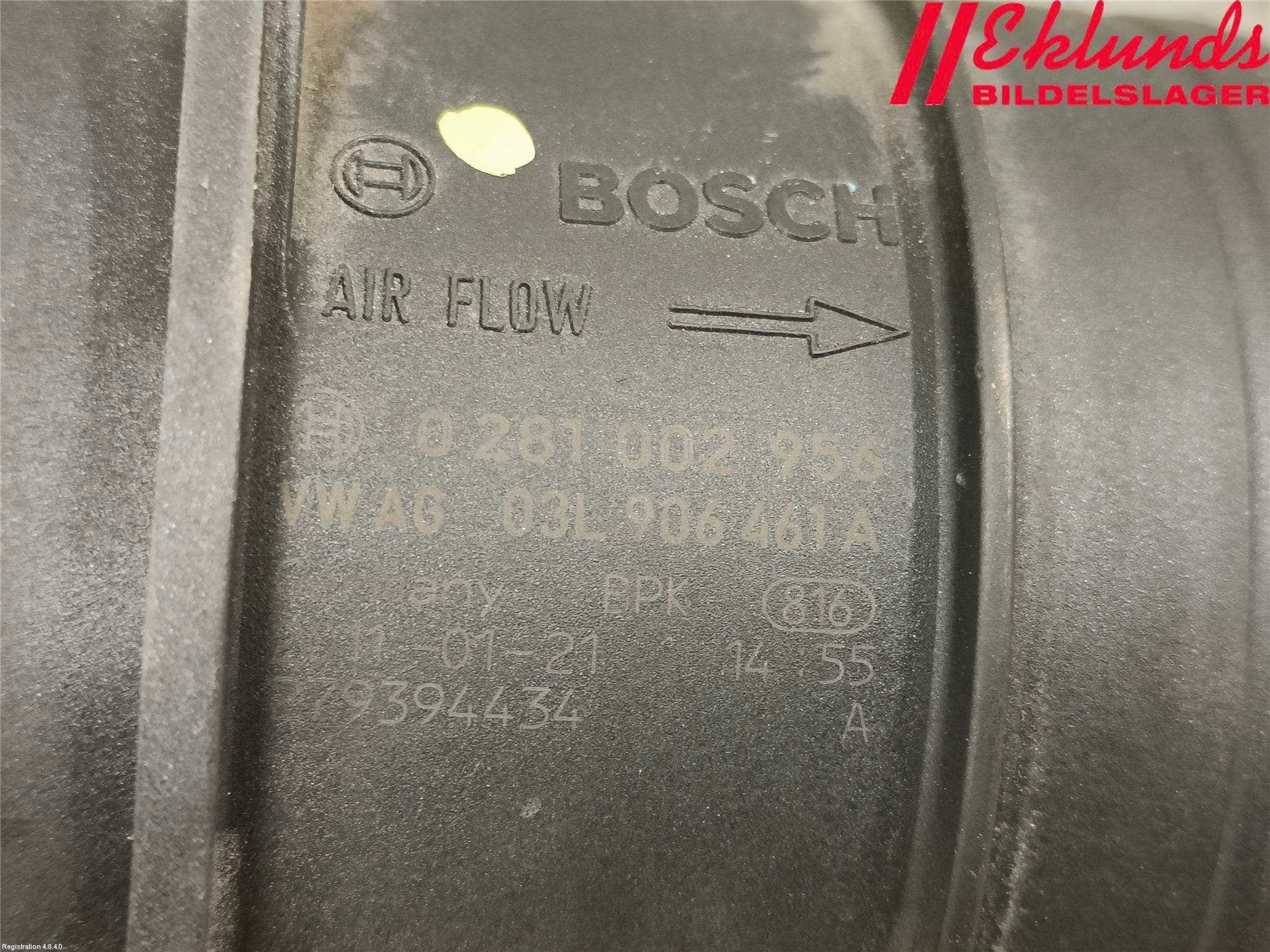 Volkswagen VW PASSAT 11-14 Injluftmassamätare