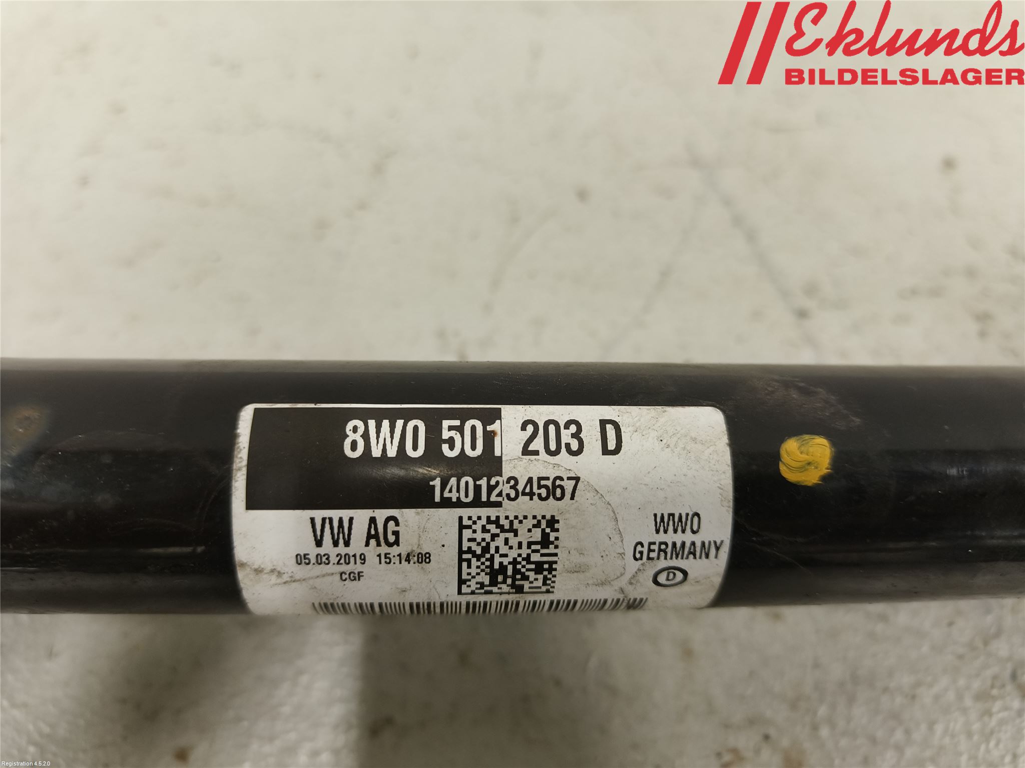 Audi A4/S4 B9 16-19 Drivaxel Bak Vänster