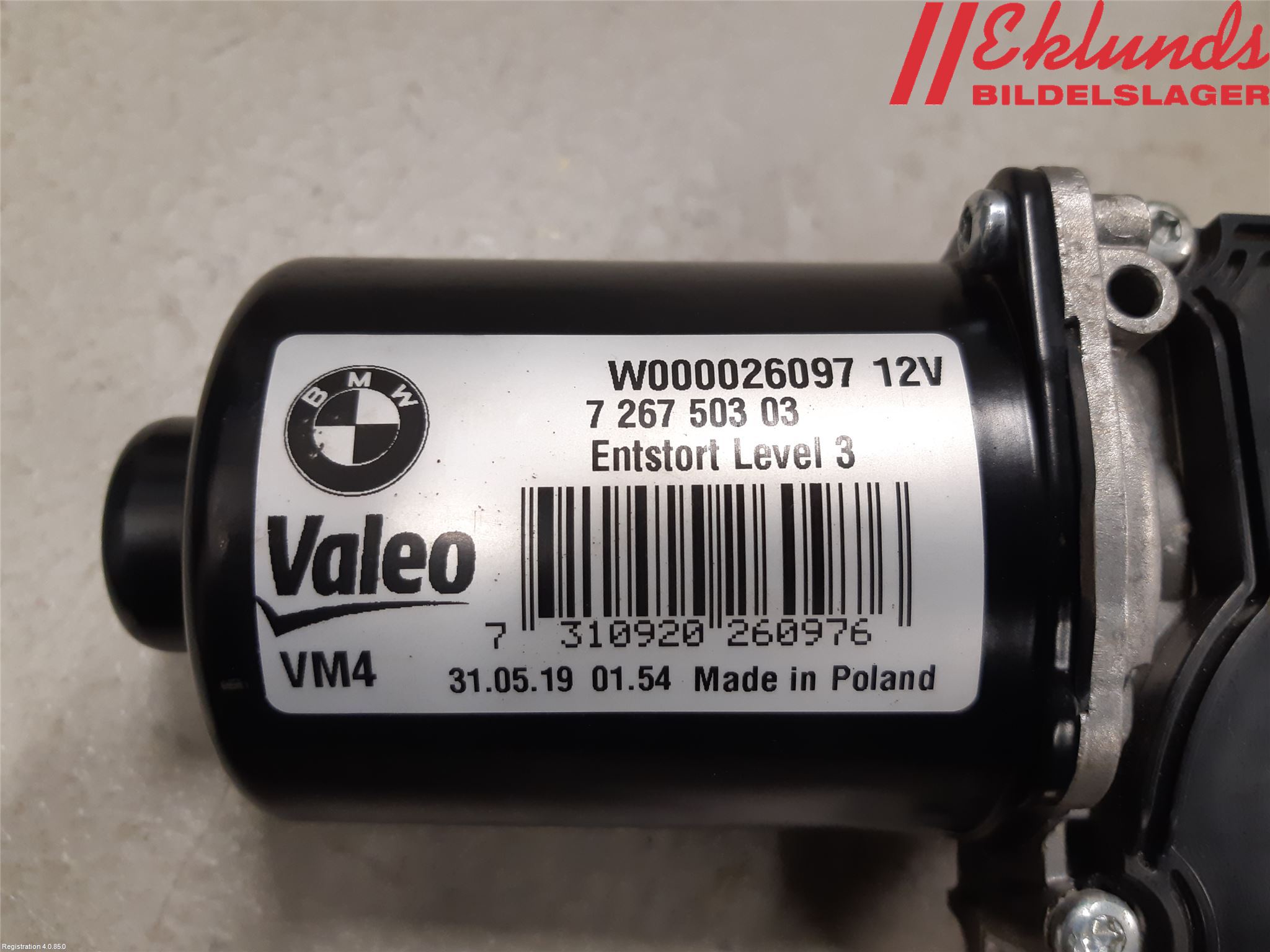 BMW 1 F20/F21 11-19 Torkarmotor Vindruta
