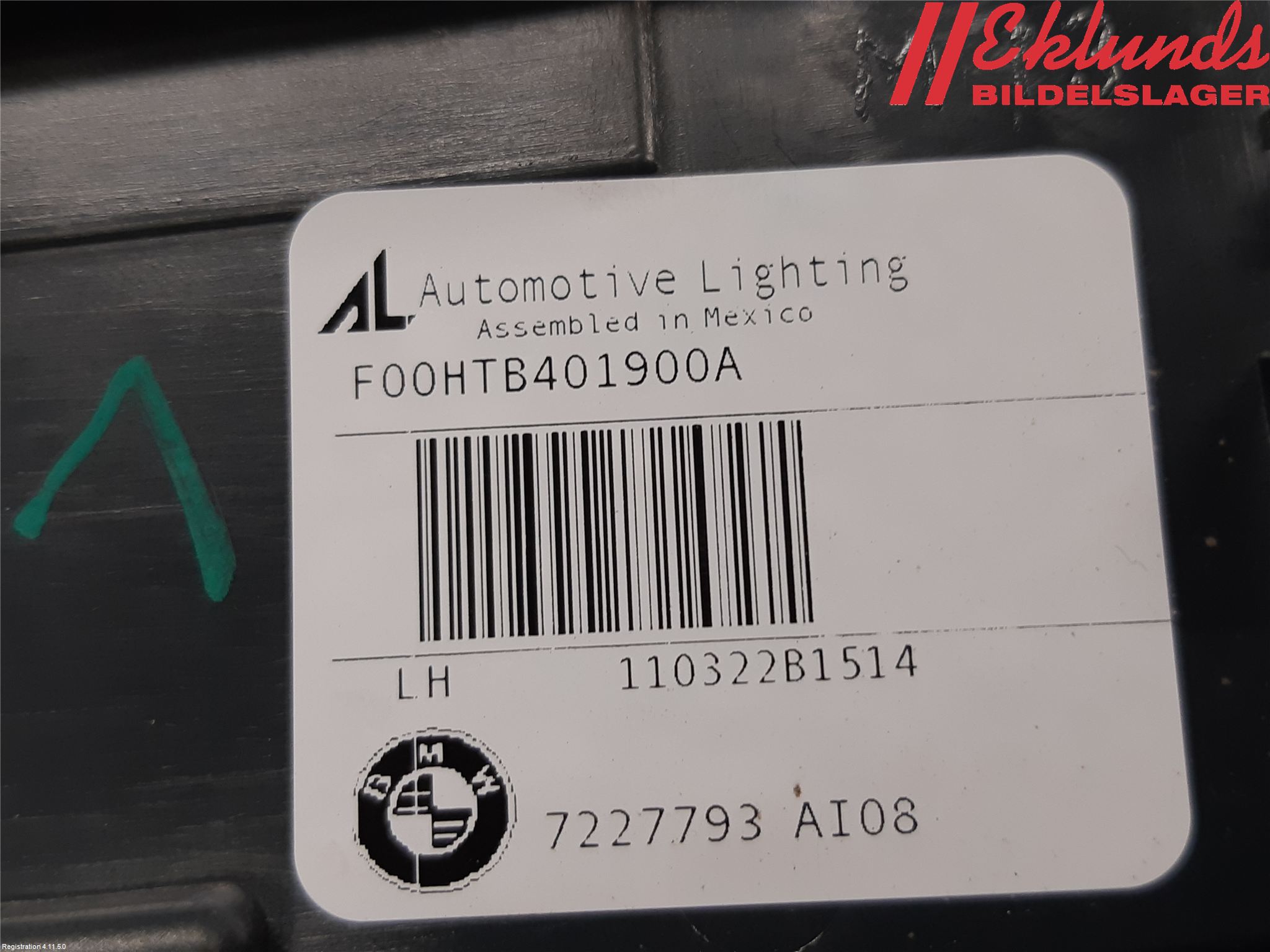 BMW X5 E70 07-13 Bakljus Lucka Vä