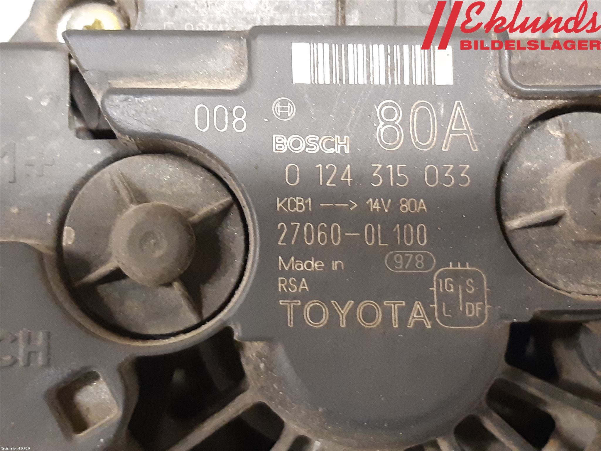 Toyota HILUX 05-16 Generator