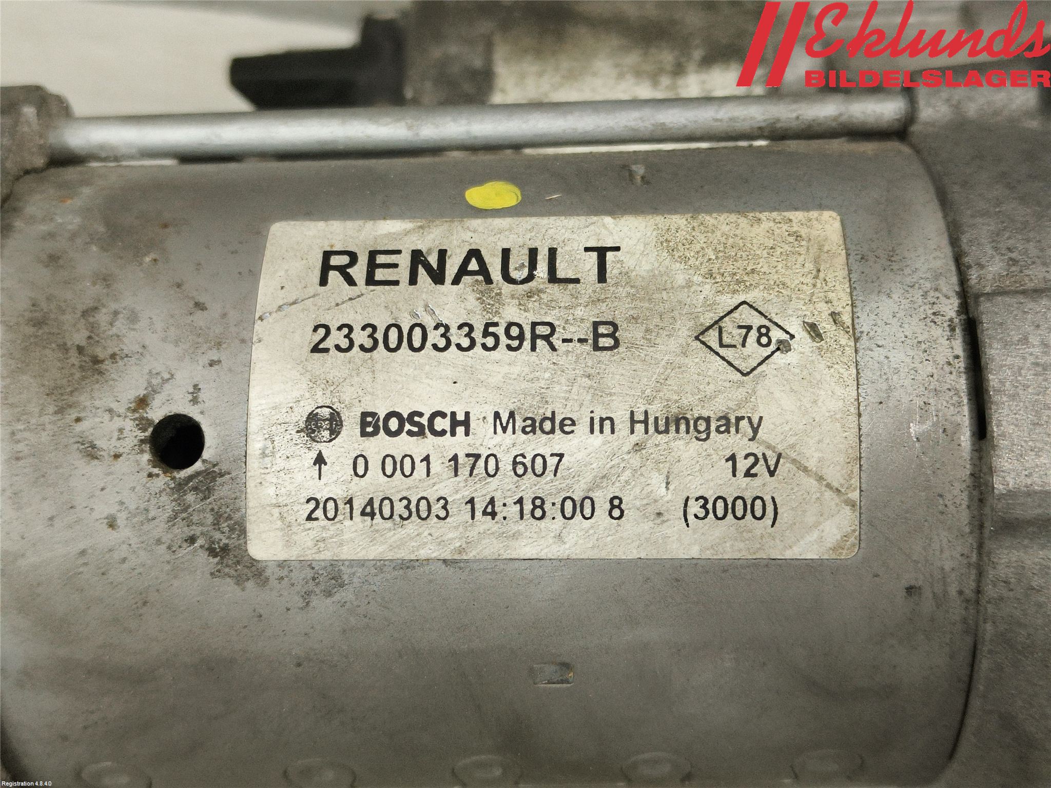 Nissan QASHQAI 14-17 Startmotor Diesel