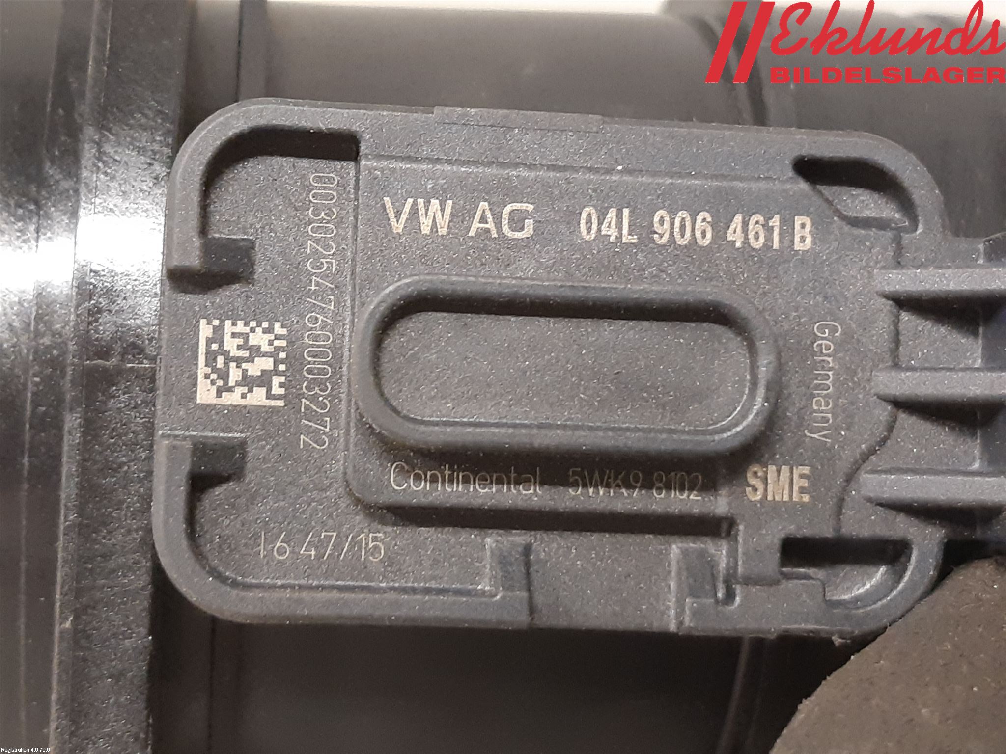 Volkswagen VW GOLF / E-GOLF VII 13-20 Injluftmassamätare