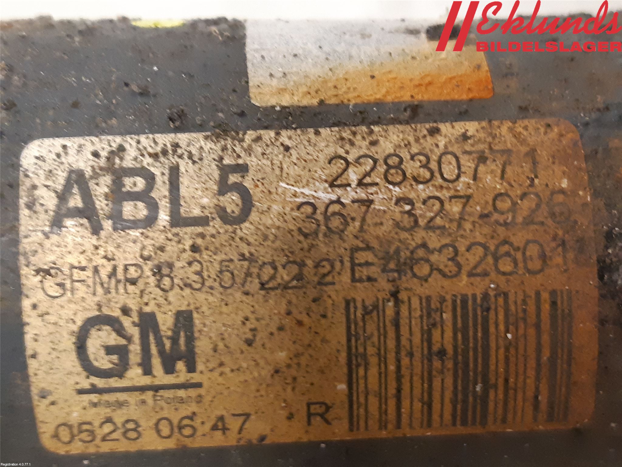 Opel INSIGNIA 09-16 Fjäderben Fram Höger