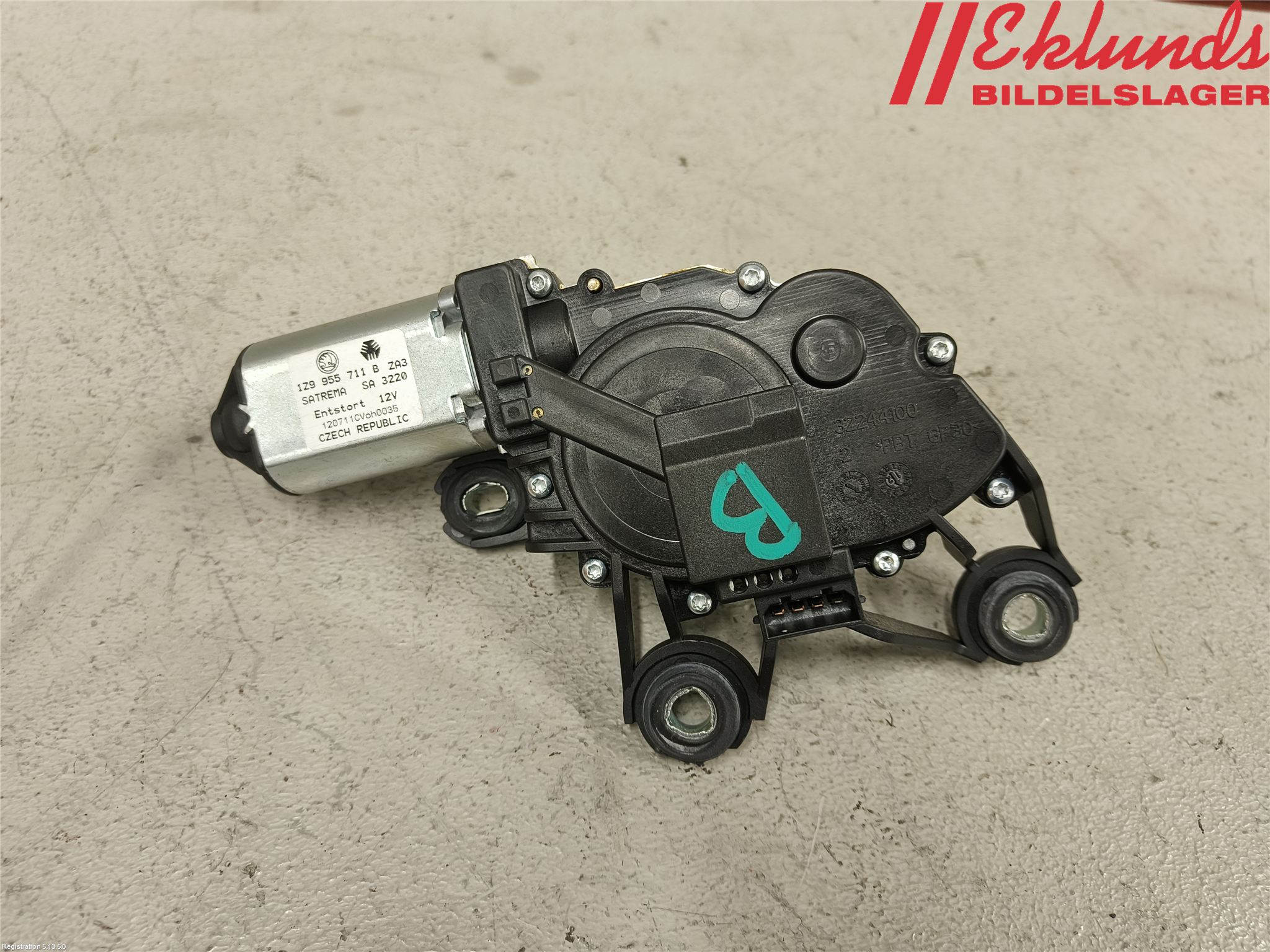 Skoda OCTAVIA (1Z) 05-13 Torkarmotor Baklucka