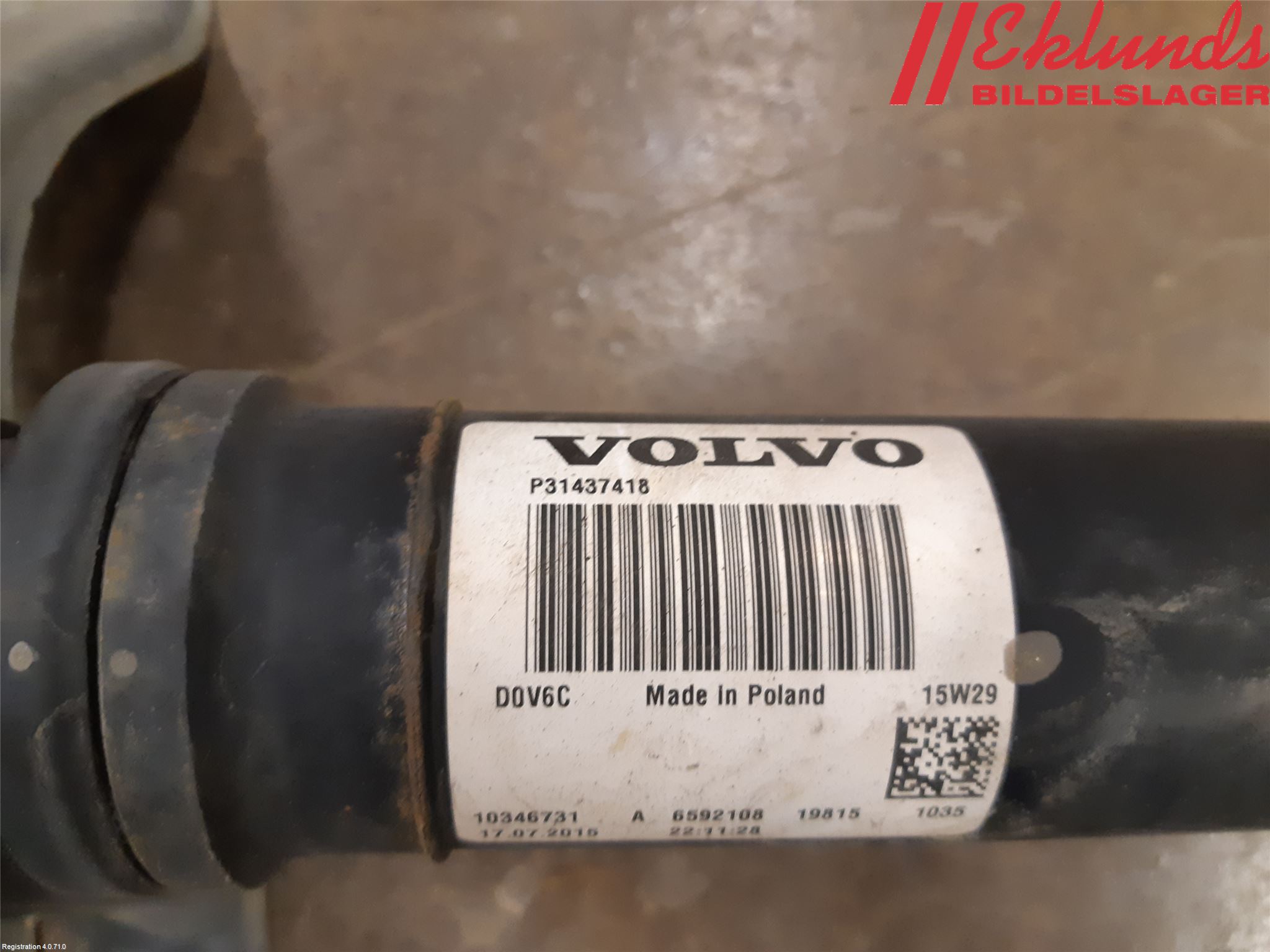 Volvo XC60 14-17 Mellanaxel Komp