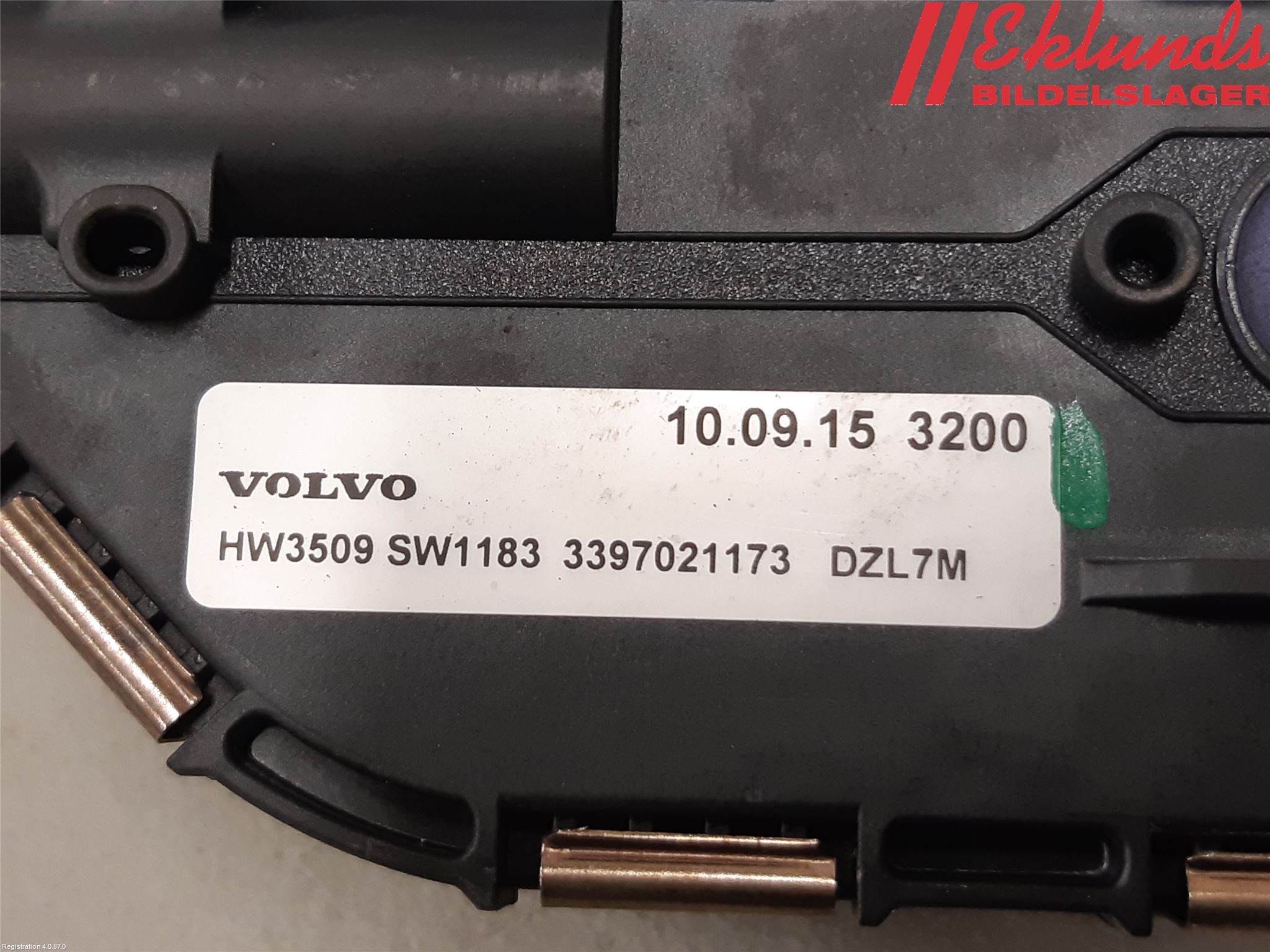 Volvo S60 11-13 Torkarmotor Vindruta