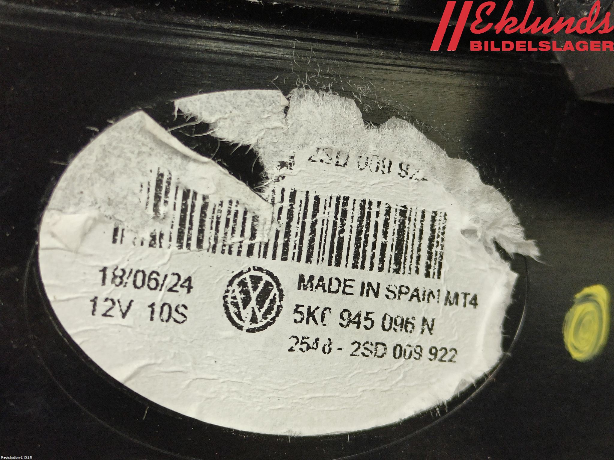 Volkswagen VW GOLF VI 09-13 Bakljus Höger