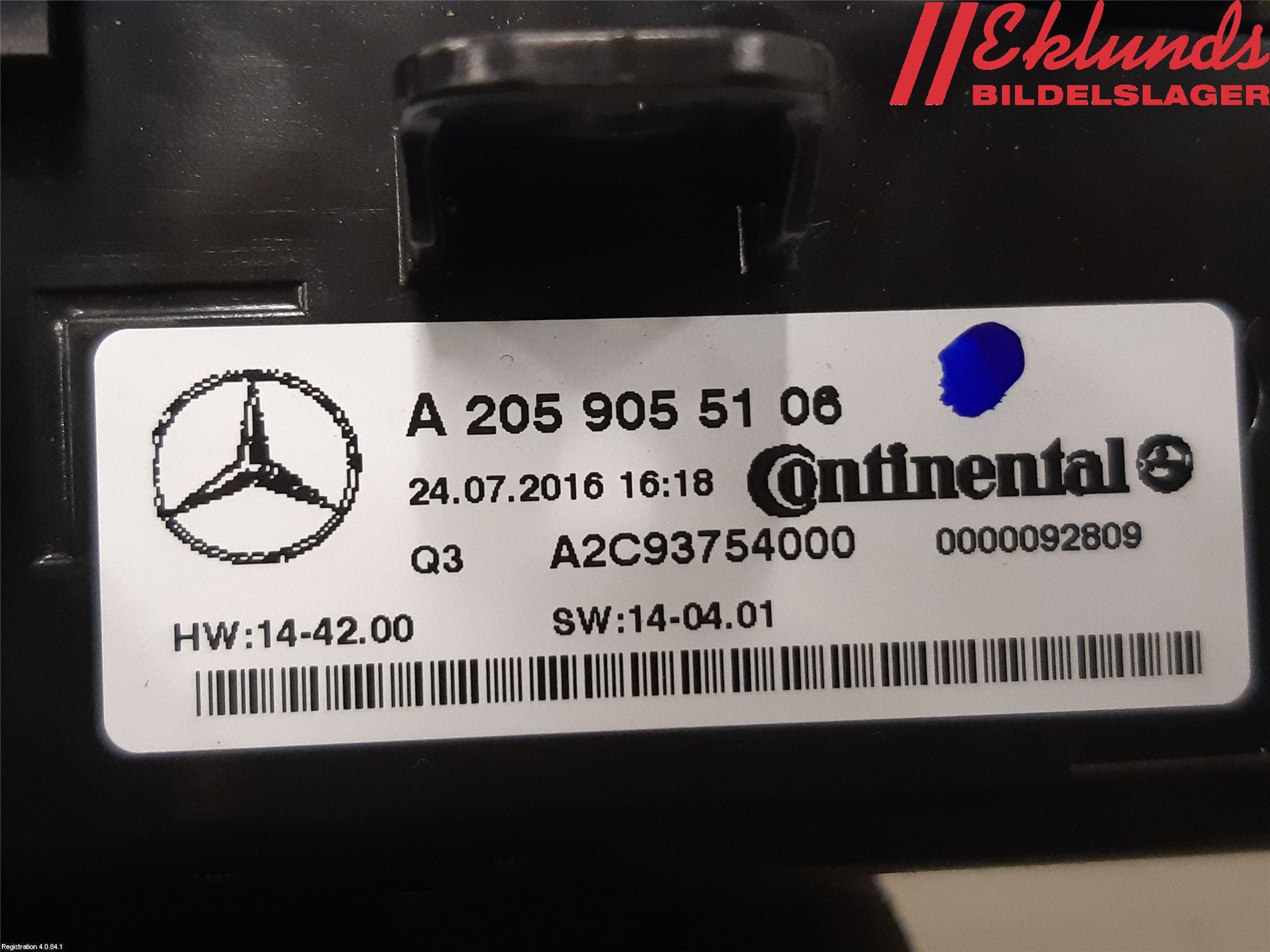 Mercedes-Benz MB C-KLASS (W205) 14-21 Ac Styrenhet Ac Manöveren