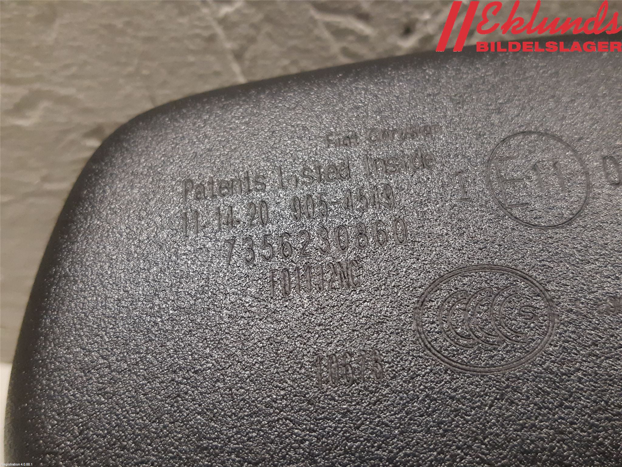 Fiat 500X 15- Spegel Invändig El