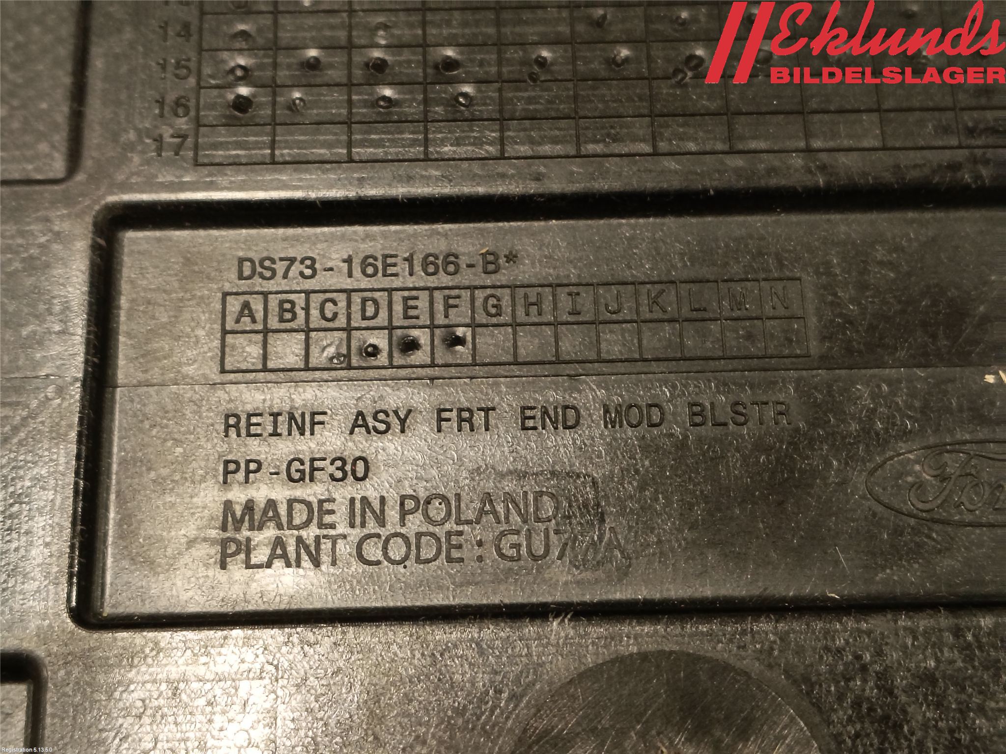 Ford MONDEO 15-22 Frontplåt
