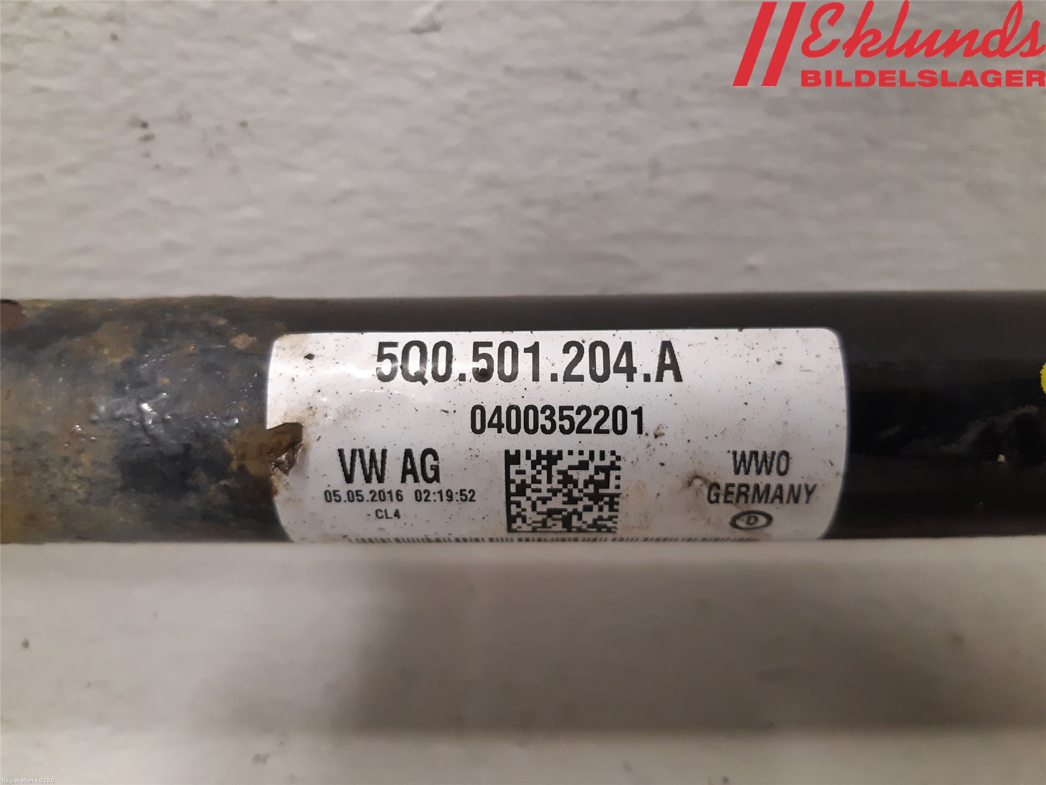 Volkswagen VW GOLF / E-GOLF VII 13-20 Drivaxel Bak Höger