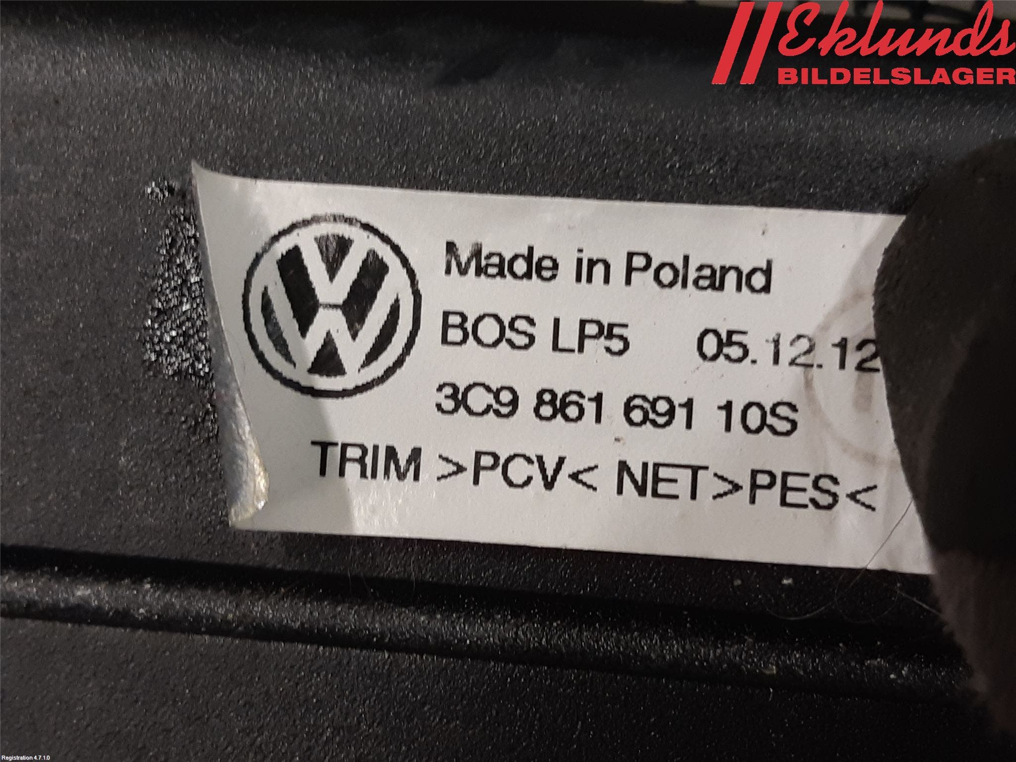 Volkswagen VW PASSAT 11-14 Lastnät