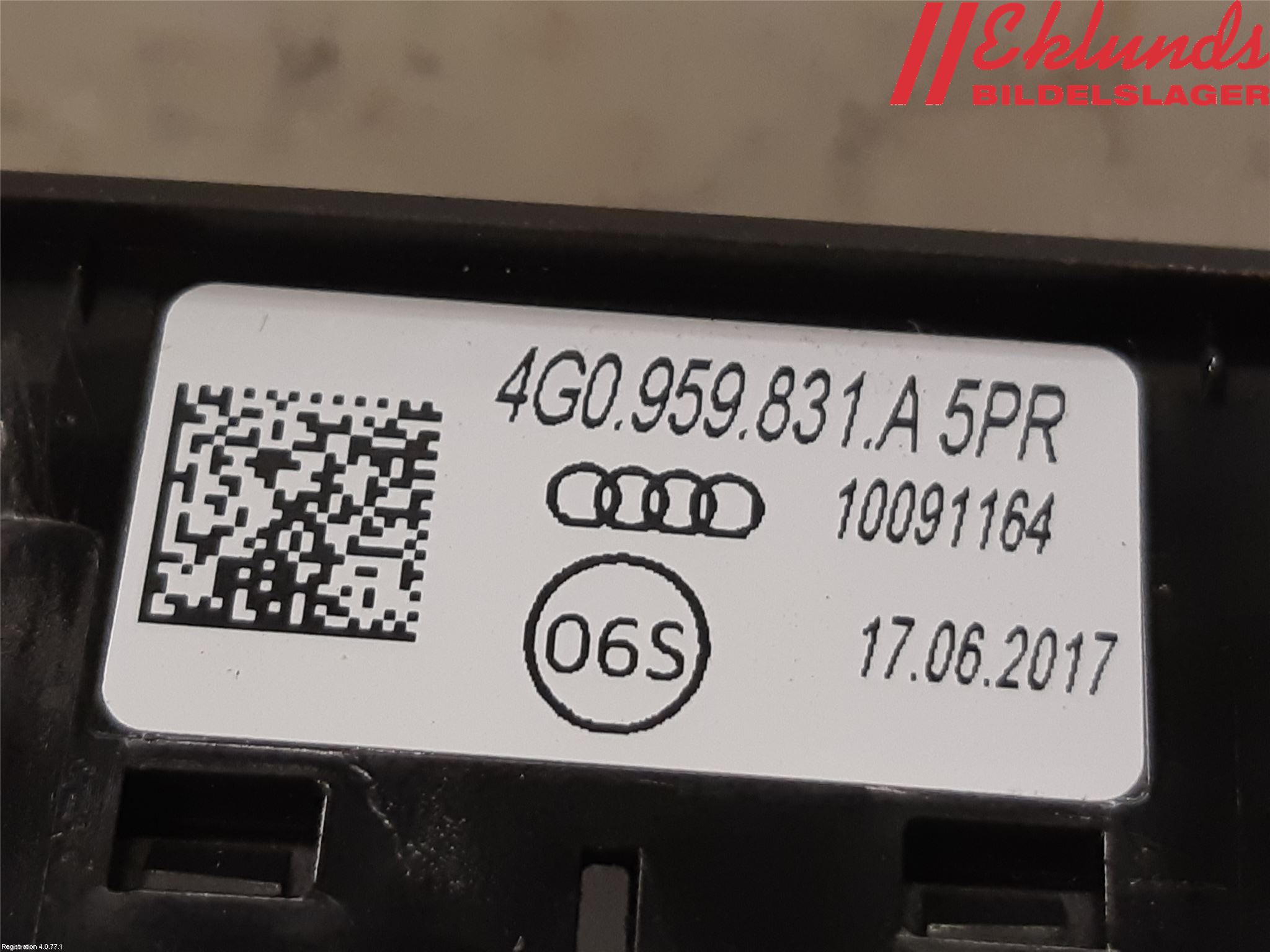 Audi A6/S6 4G 11-18 Strömställare Baklucka