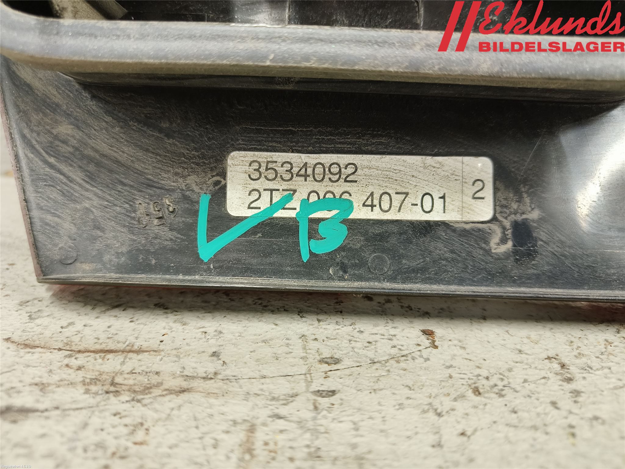 Volvo 940 91-98 Bakljus Lucka Vä