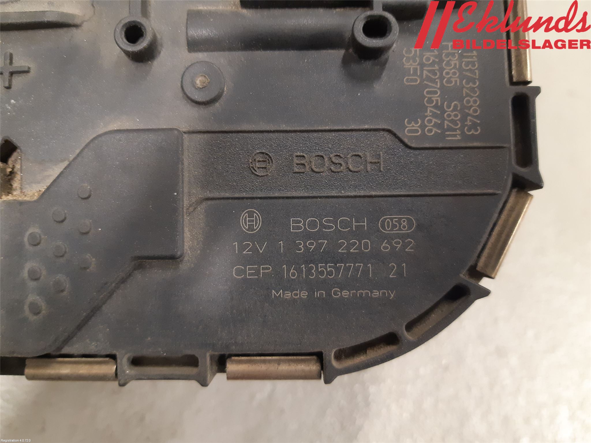 Volkswagen VW GOLF / E-GOLF VII 13-20 Torkarmotor Vindruta