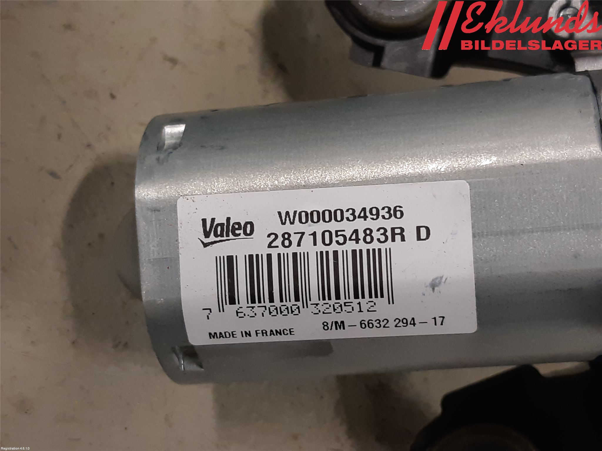 Renault CLIO IV 16-19 Torkarmotor Baklucka