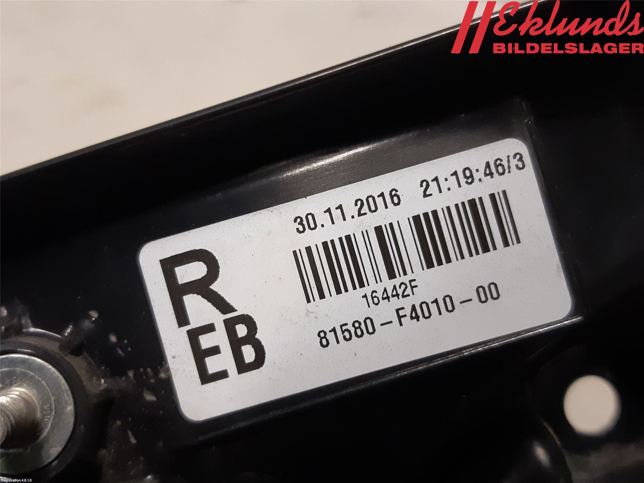 Toyota C-HR 16-23 Bakljus Lucka Hö