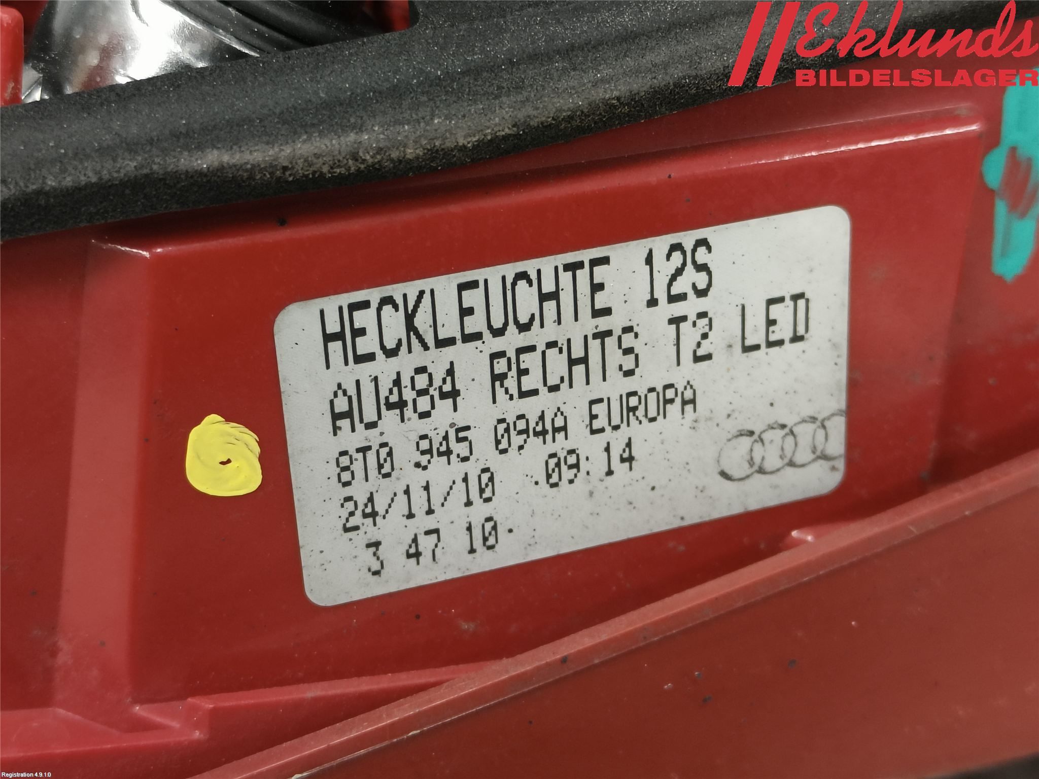 Audi A5 07-16 Bakljus Lucka Hö