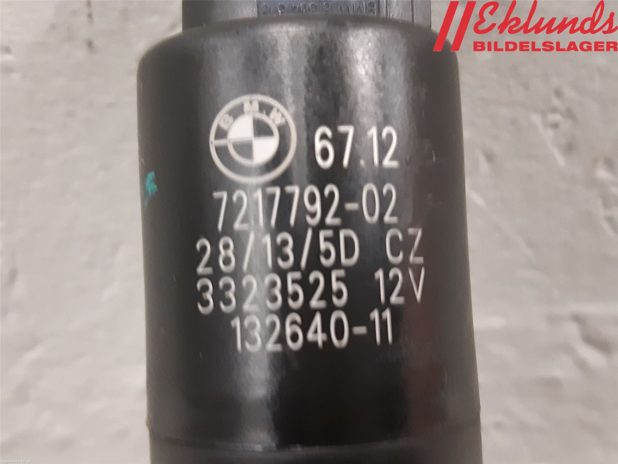 BMW 1 F20/F21 11-19 Spolarpump Högtryck