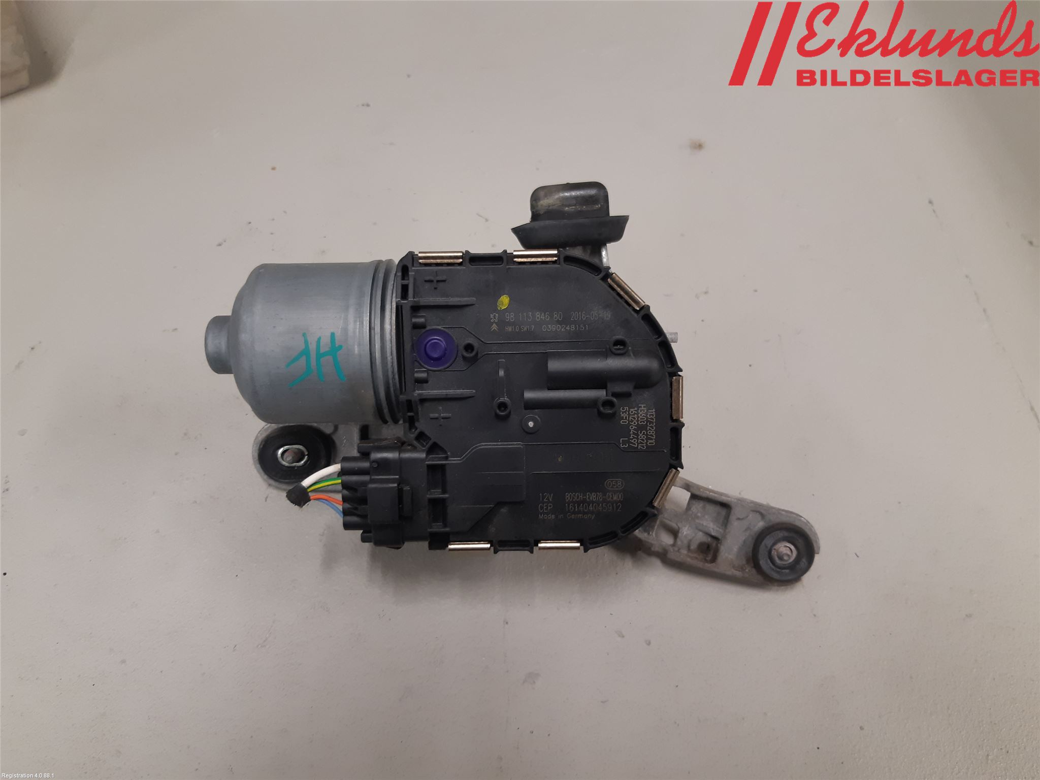 Citroen C4 GRAND PICASSO 14-18 Torkarmotor Vindruta
