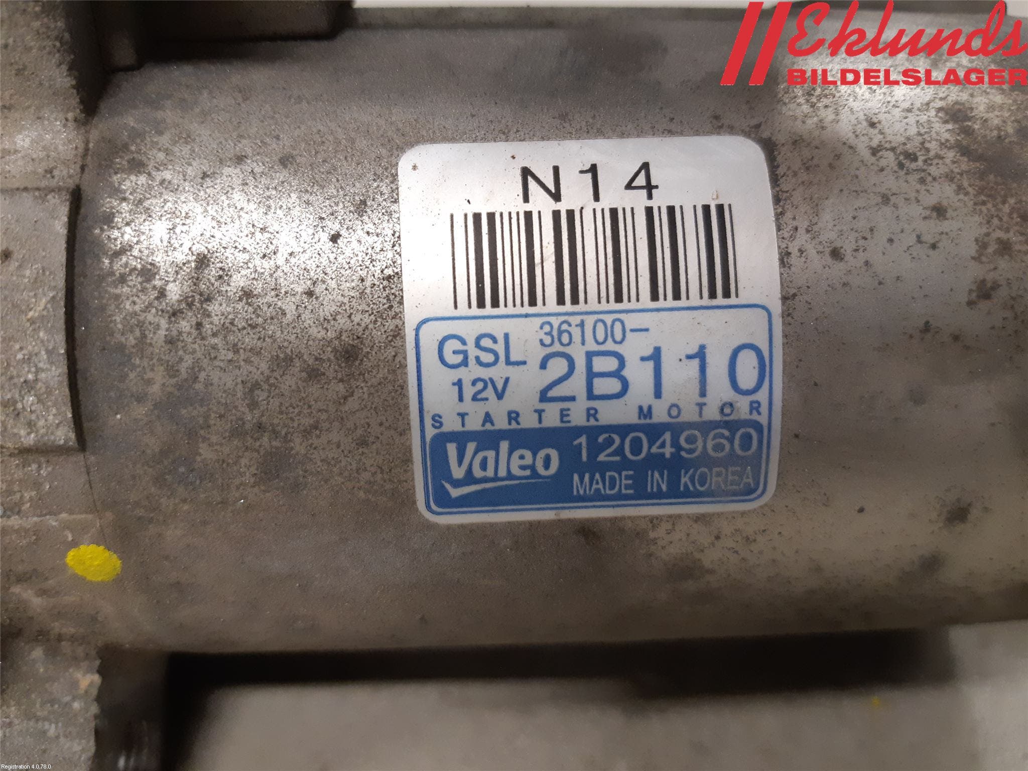 Kia RIO 12-16 Startmotor