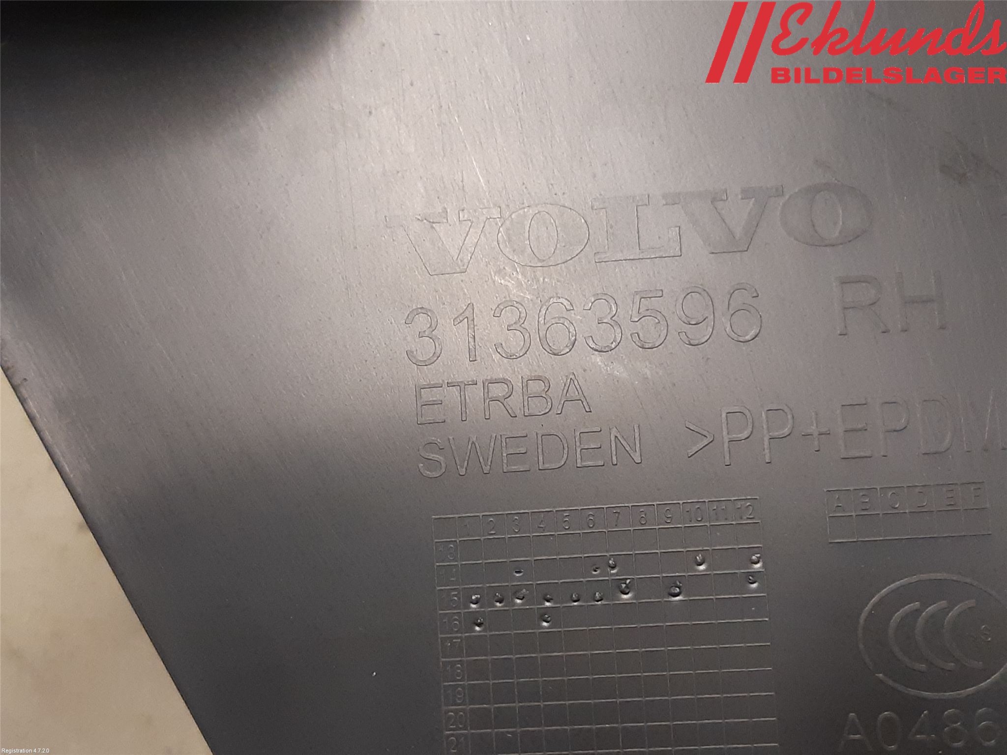 Volvo XC90/RECHARGE 16- Inr Plastd A-B-C Stolpe