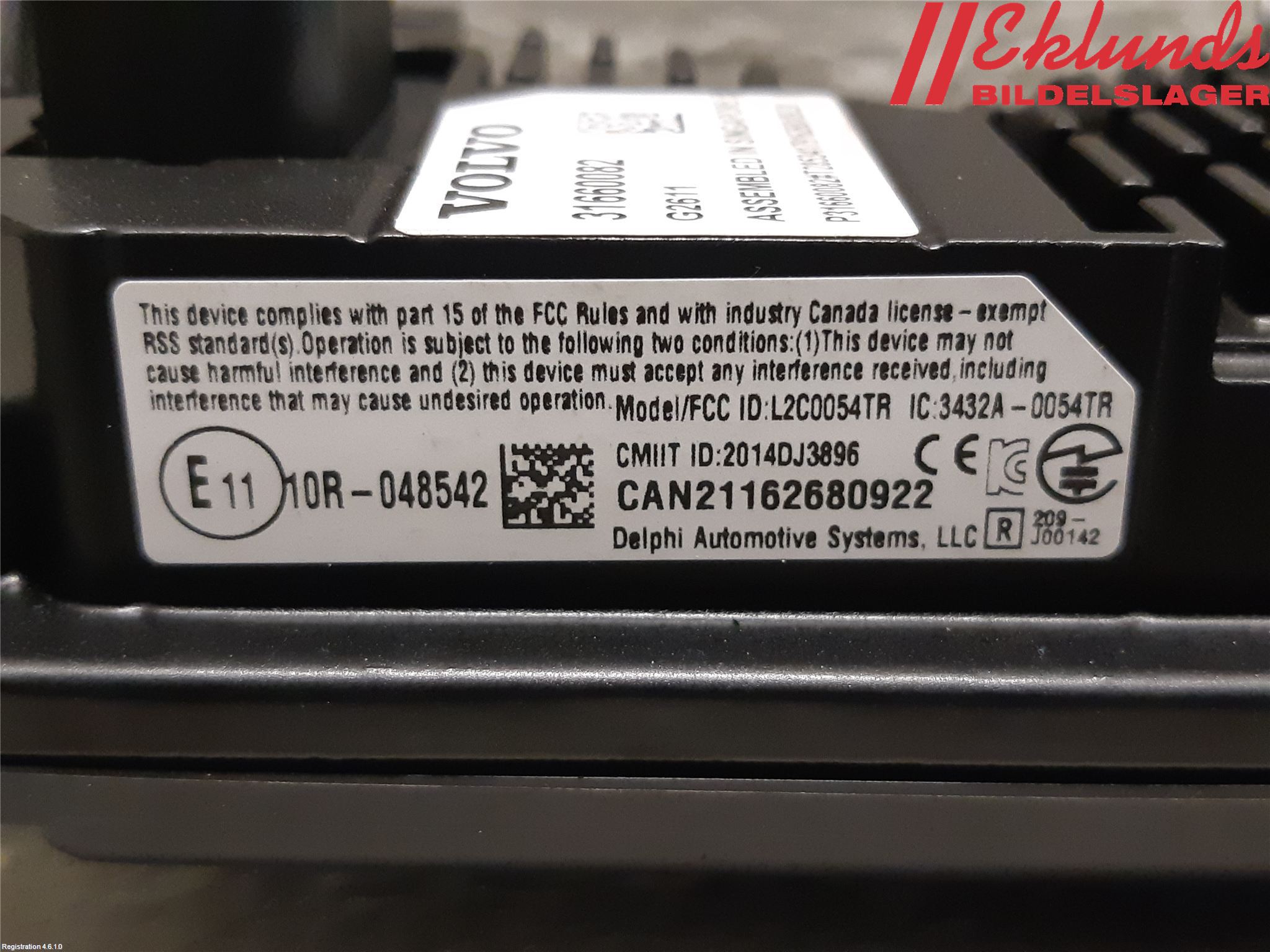 Volvo XC90/RECHARGE 16- Sensor Aktivt Kollisionsskydd