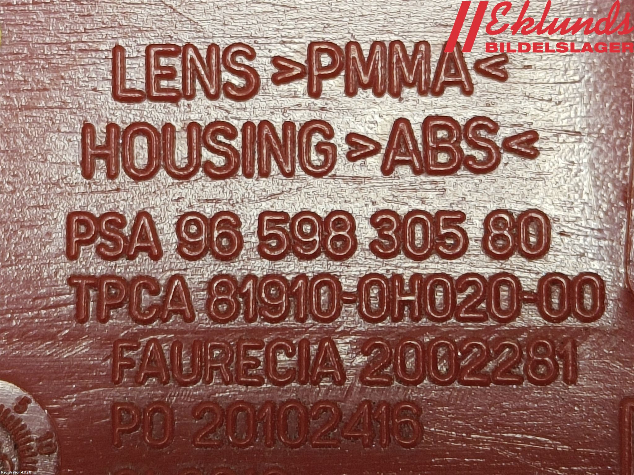 Citroen JUMPY/E-JUMPY 16- Dimljus/Reflex Bak