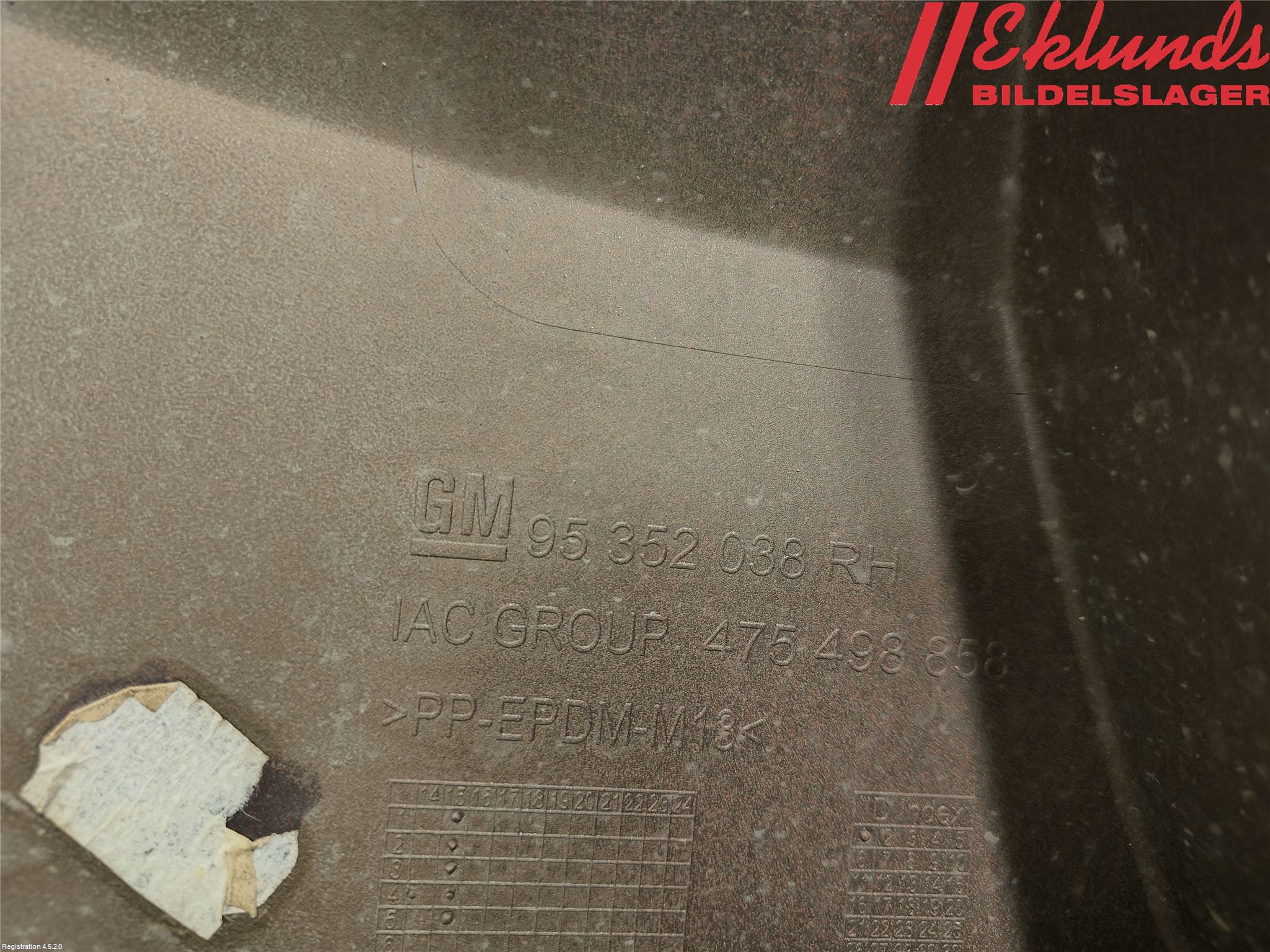 Opel MOKKA 13-20 Stötfångardel Bak Hö