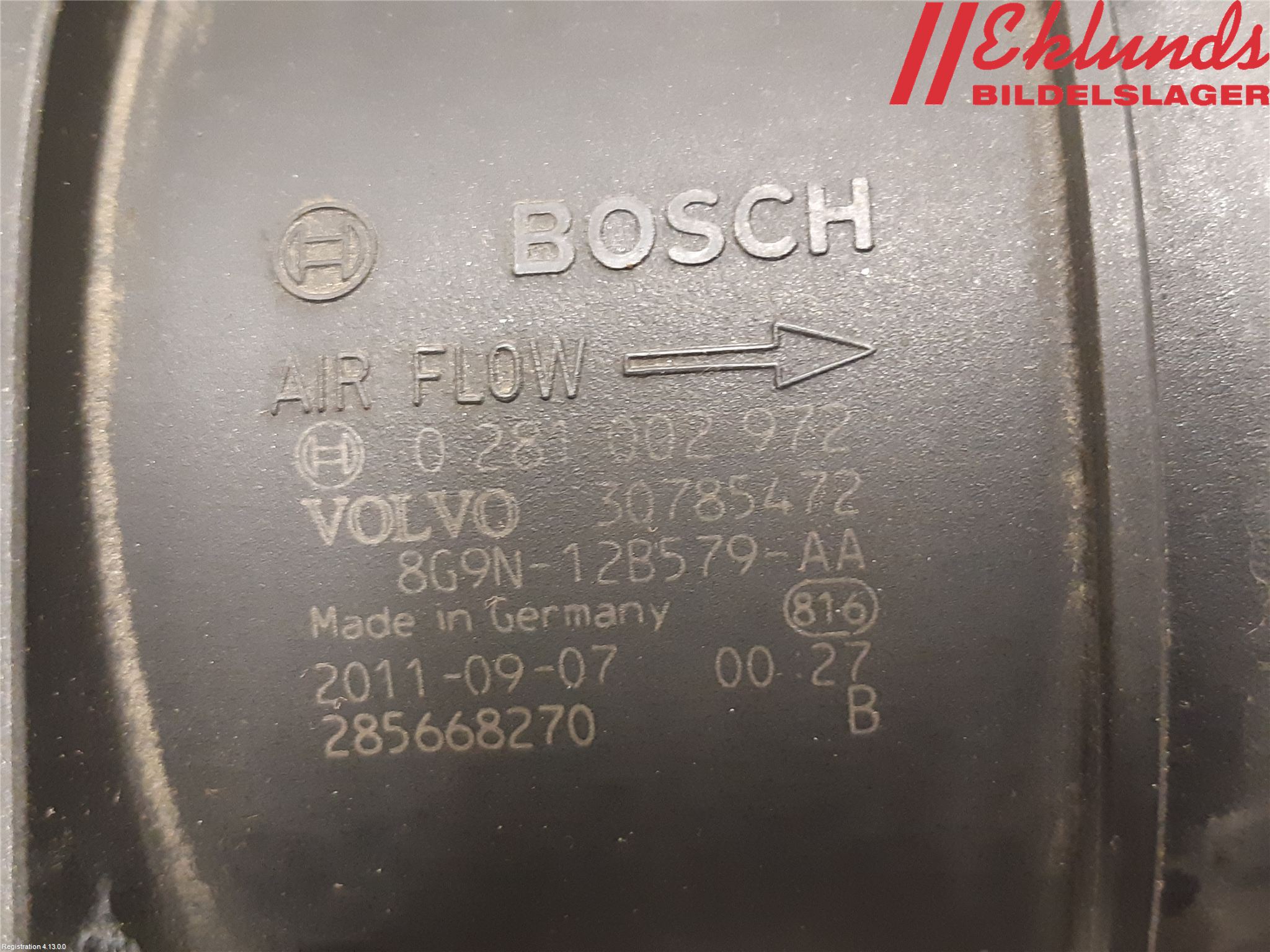 Volvo V70 08-13 Injluftmassamätare