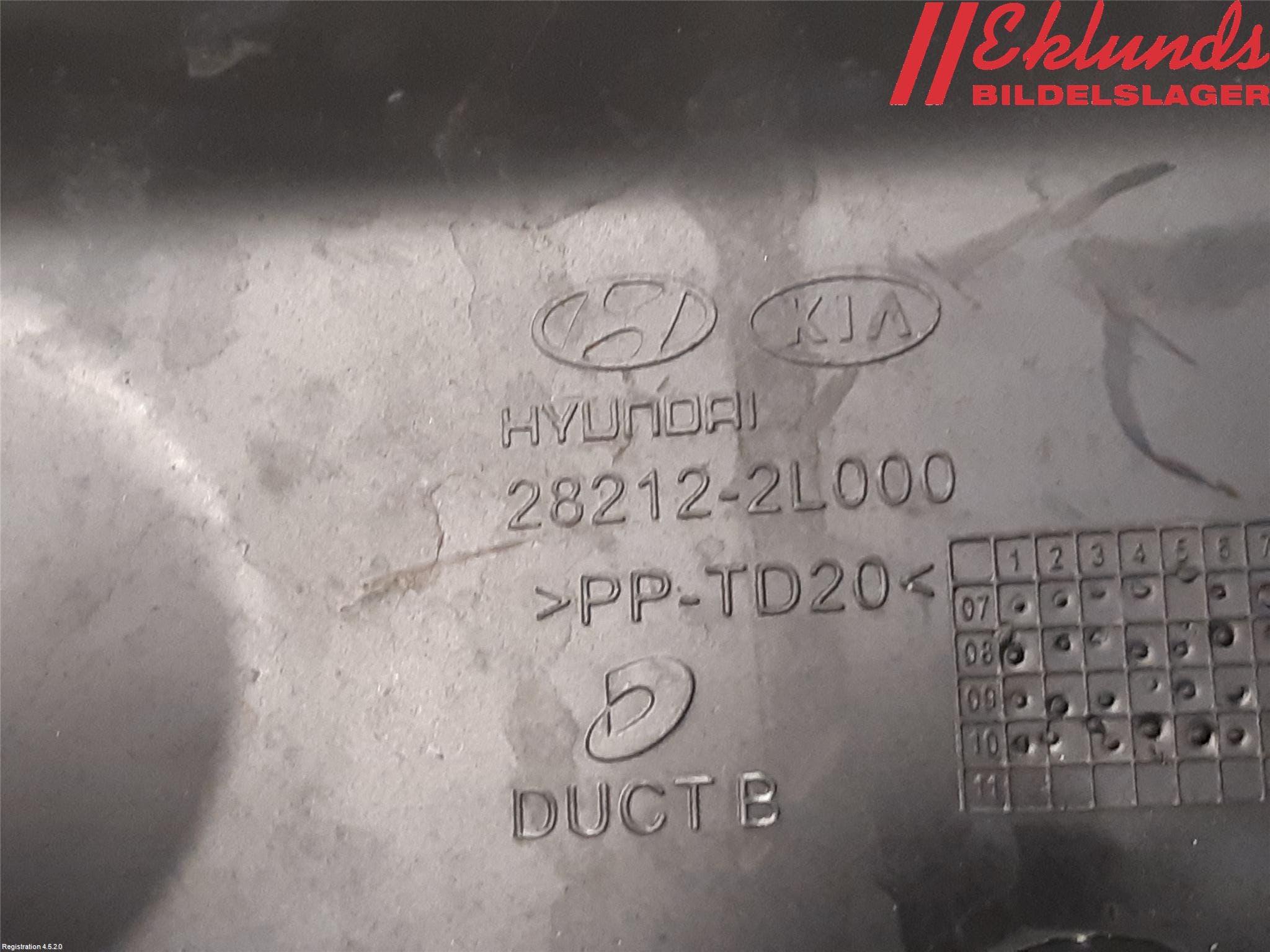 Hyundai i30 FD 07-12 Förg-Bälg-Rör Mot Luftr