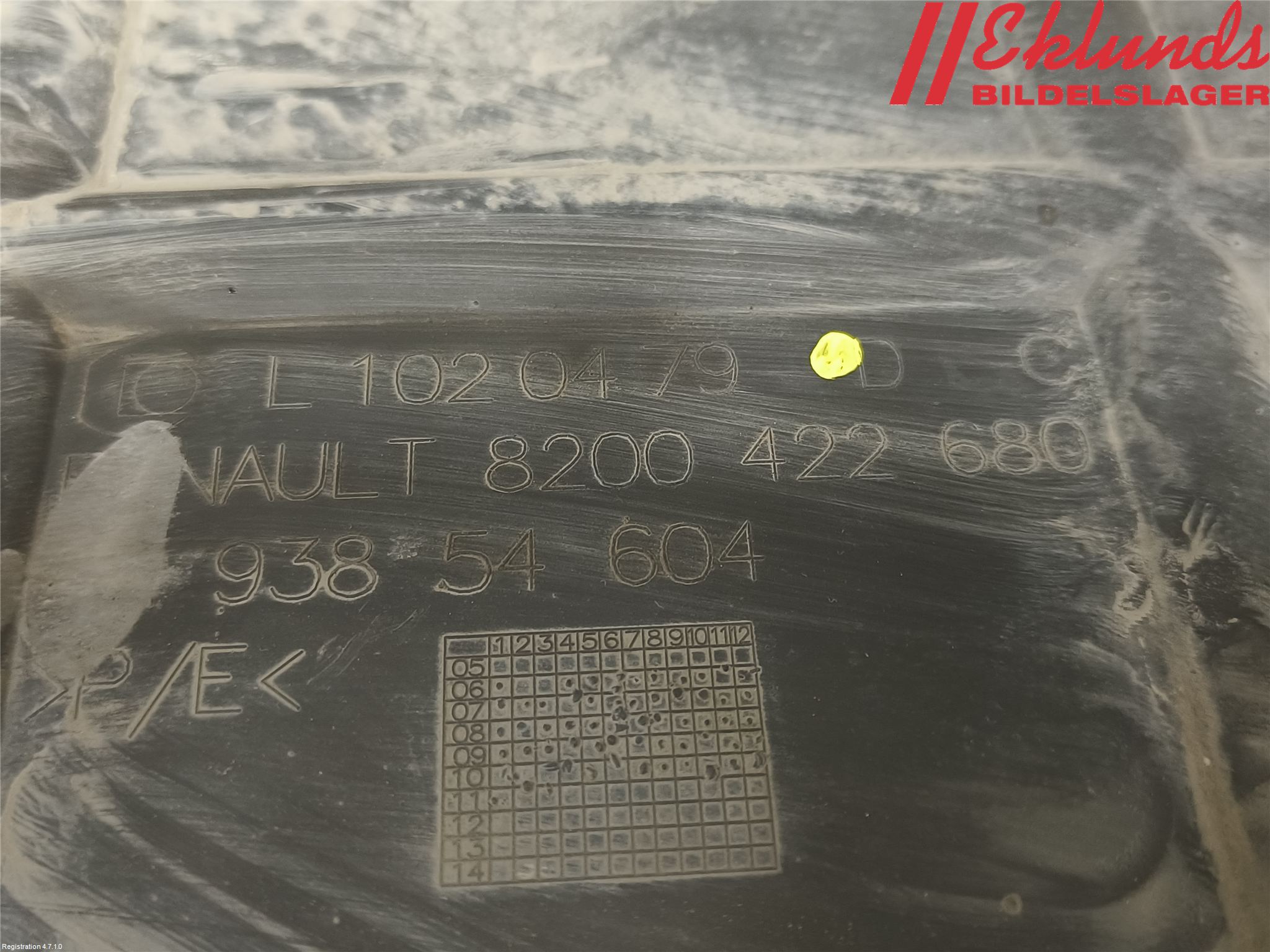 Renault TRAFIC   02-14 Deflektor Plåt-Plast Kylning