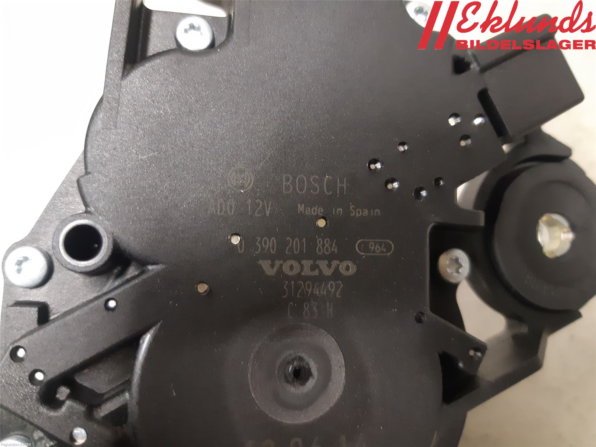 Volvo V60 11-13 Torkarmotor Baklucka