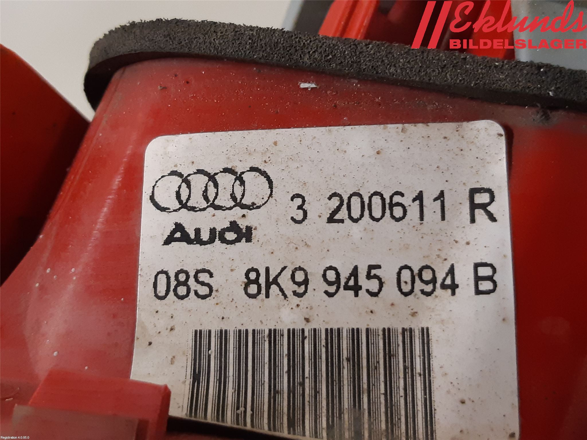 Audi A4/S4 08-11 Bakljus Lucka Hö