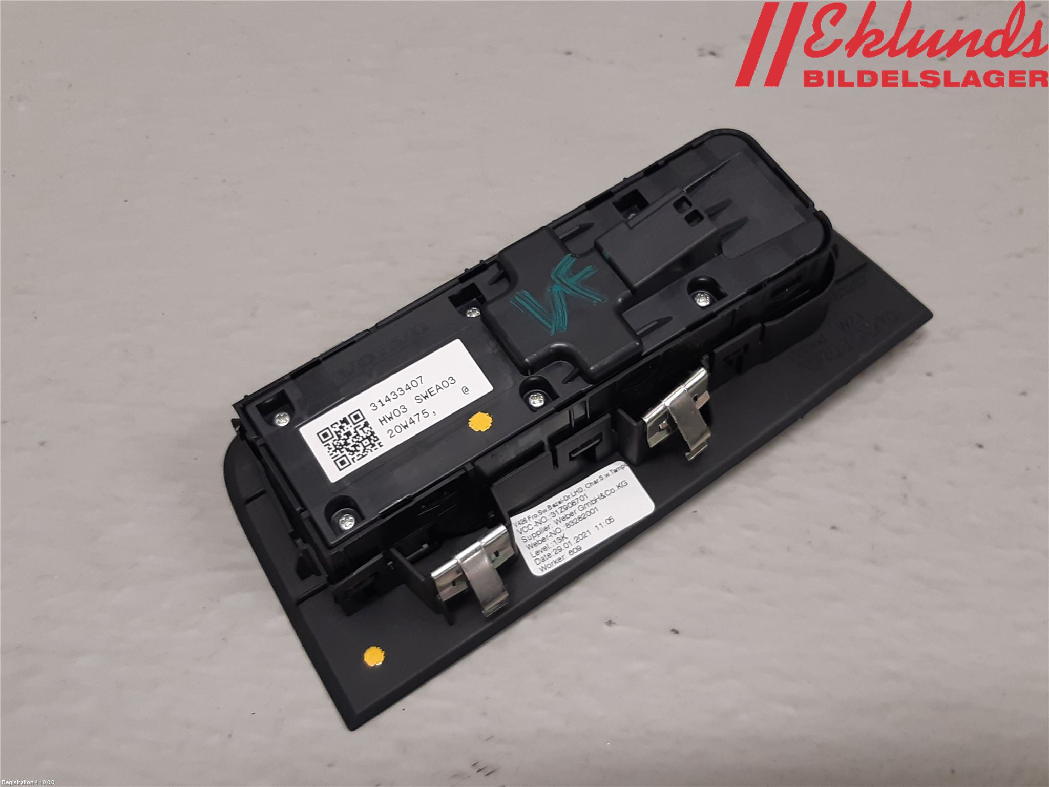 Volvo XC60 18- Strömställare Elhiss