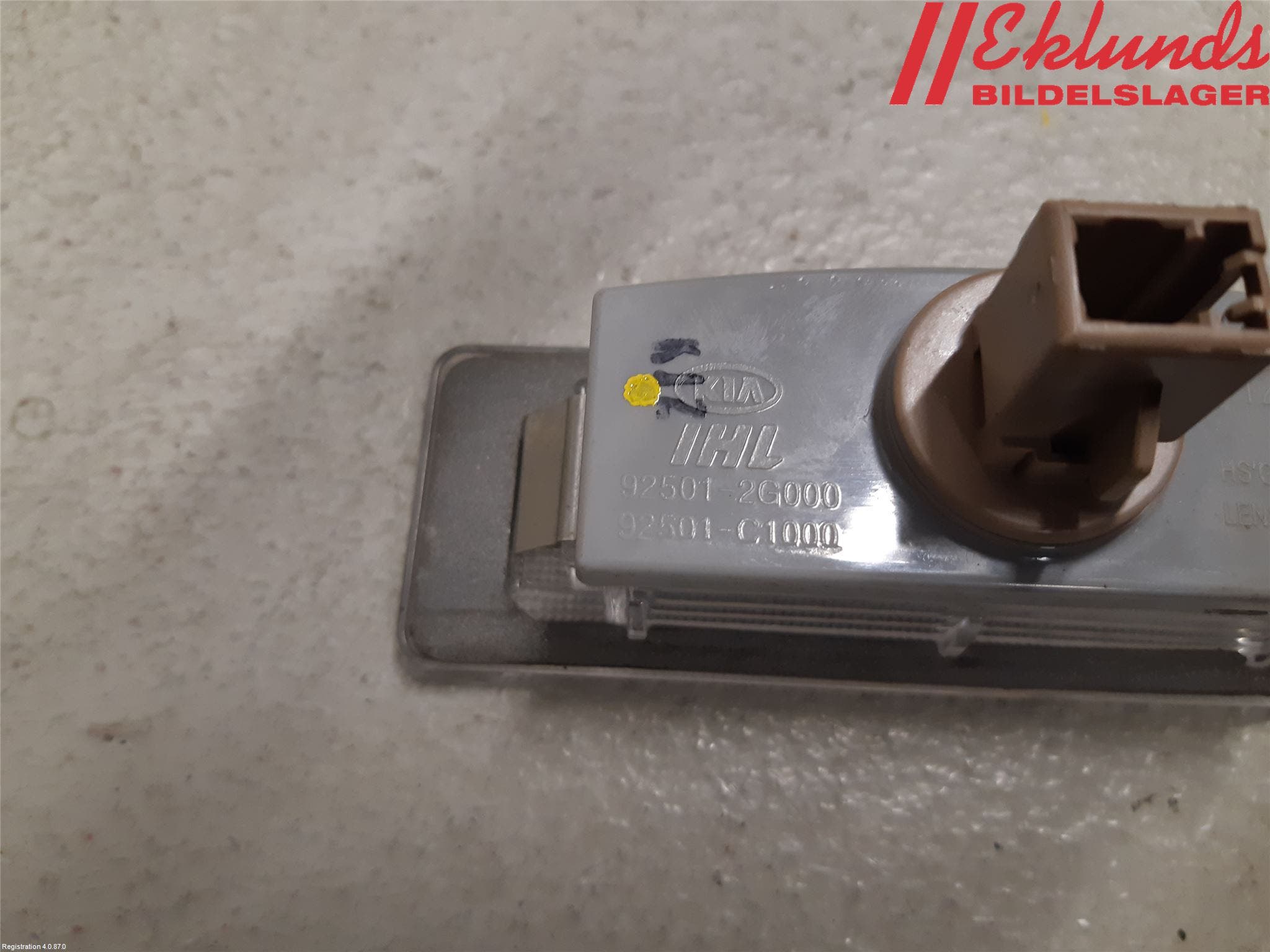 Kia SPORTAGE (QL) 16-21 Skylt Belysning