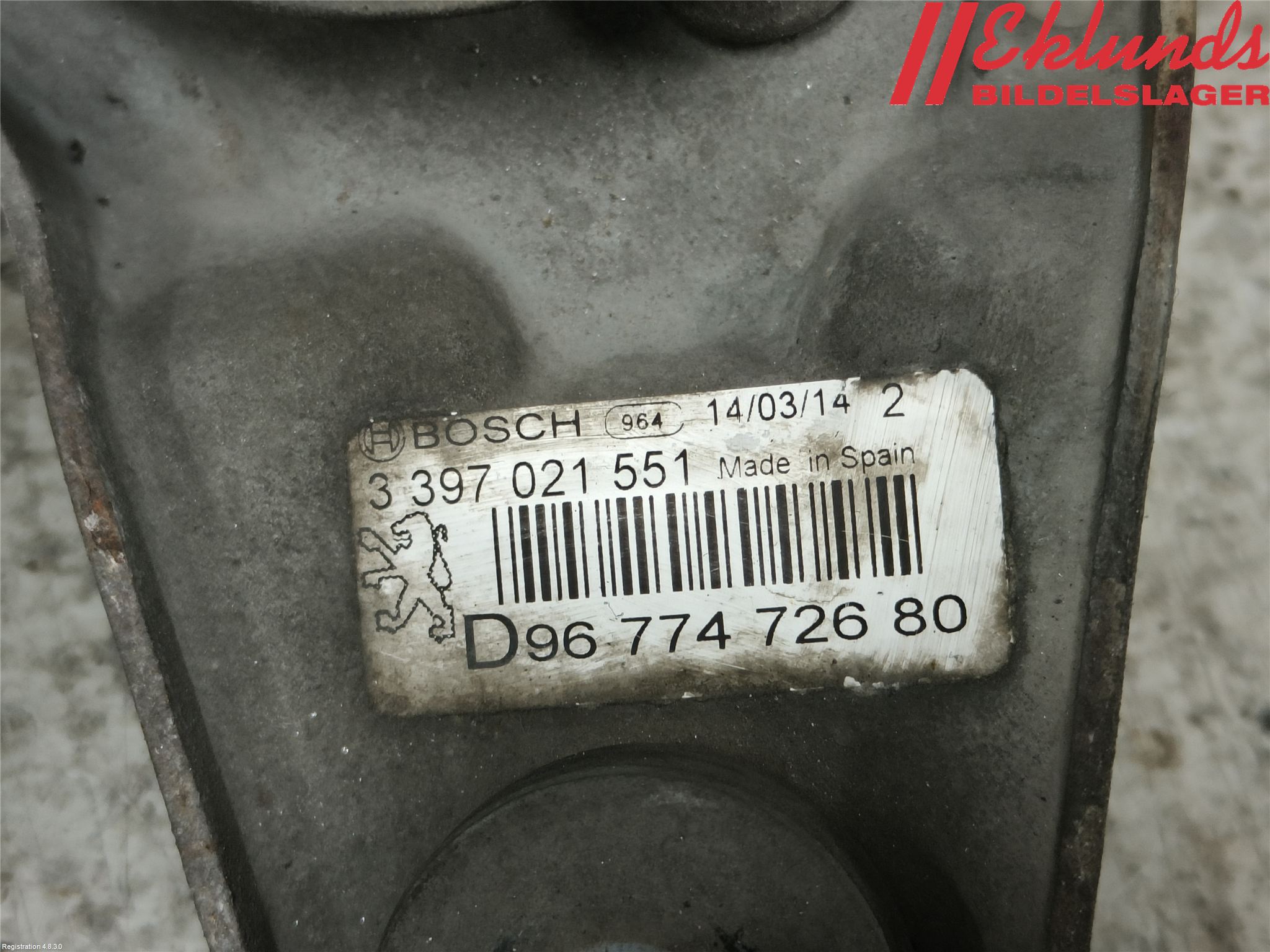 Peugeot 508 11-18 Torkarmekanism Vindruta