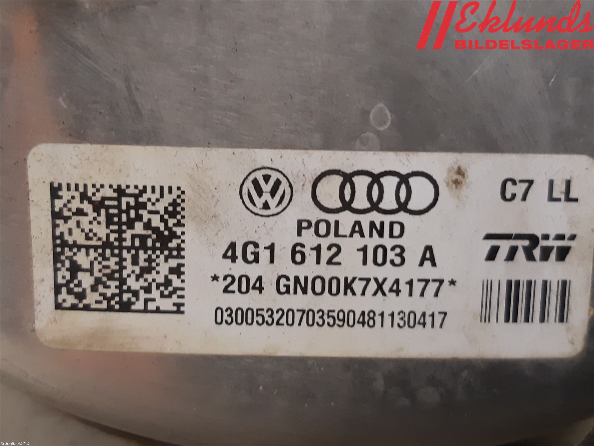 Audi A7/S7 4G 11-17 Bromsservo