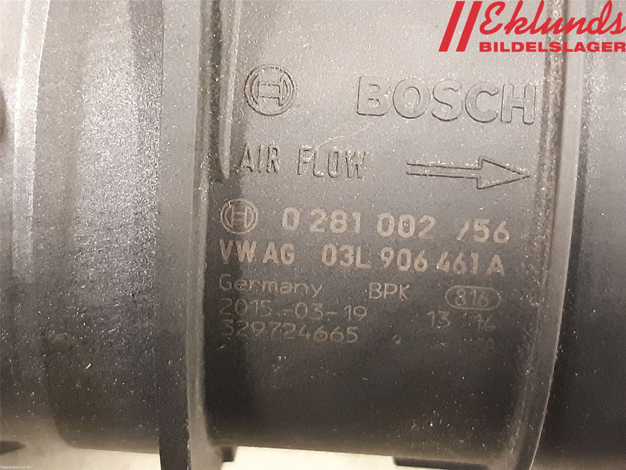 Volkswagen VW PASSAT 15-19 Injluftmassamätare